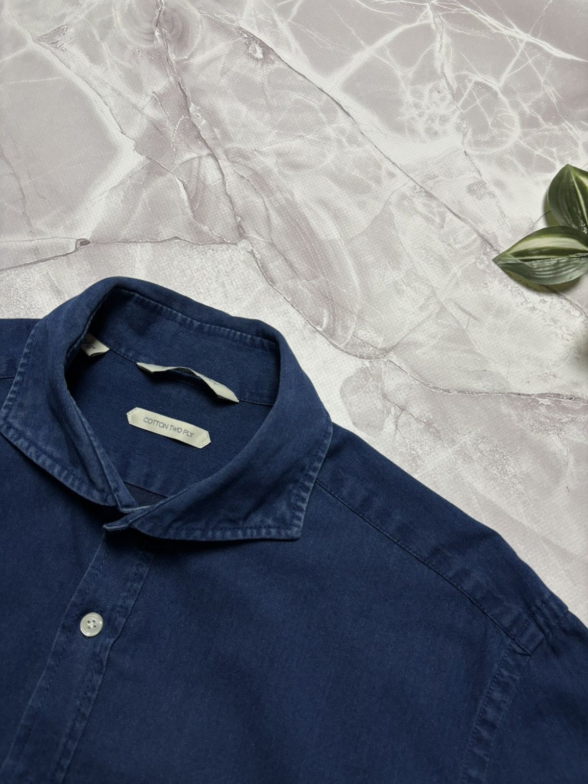 Designer Suitsupply Cotton Two Ply Shirt Blue Size S 38/15 Size US S / EU 44-46 / 1 - 2 Thumbnail