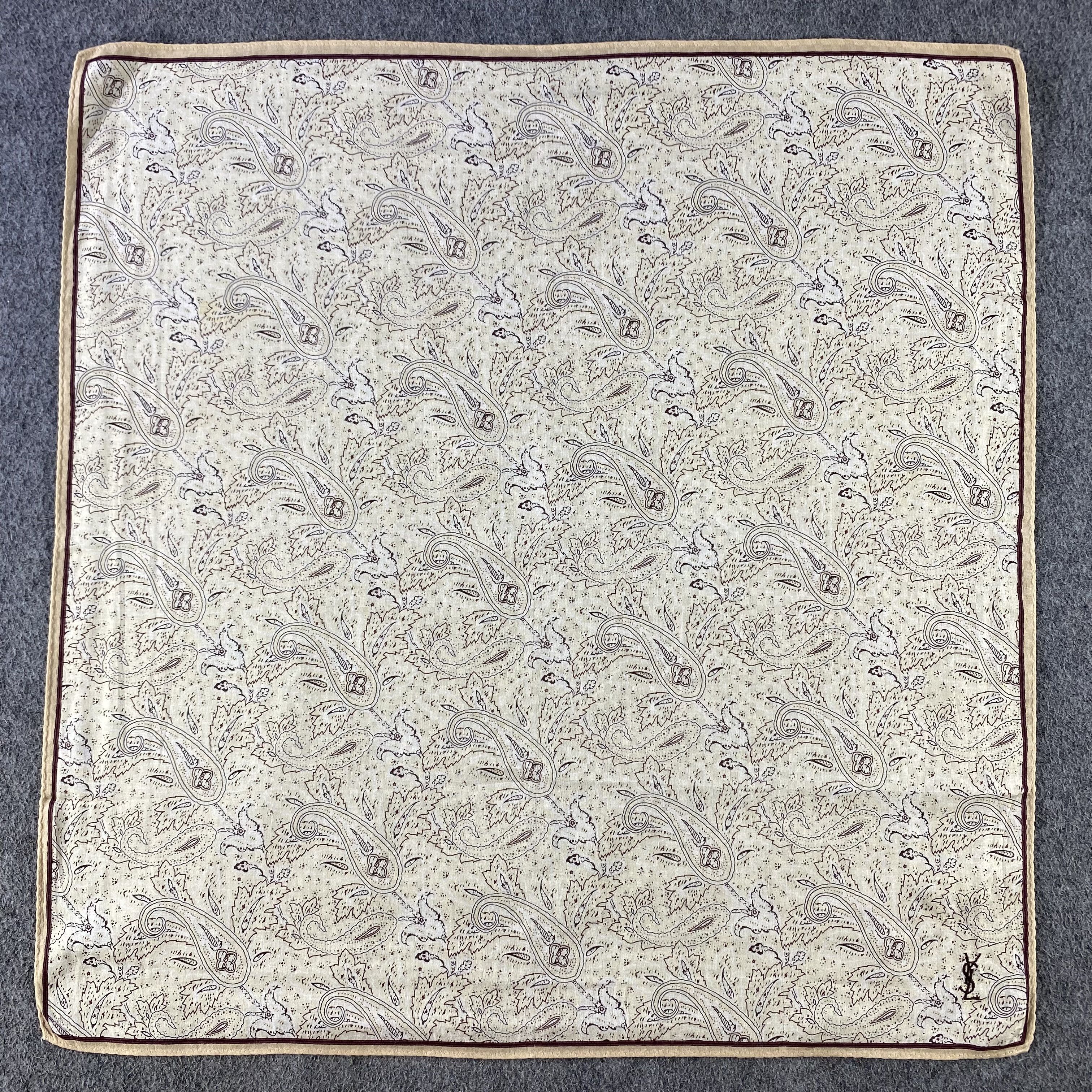 Designer × Vintage × Yves Saint Laurent Yves Saint Laurent Handkerchief/Neckerchief/Bandana HC624 Size ONE SIZE - 1 Thumbnail