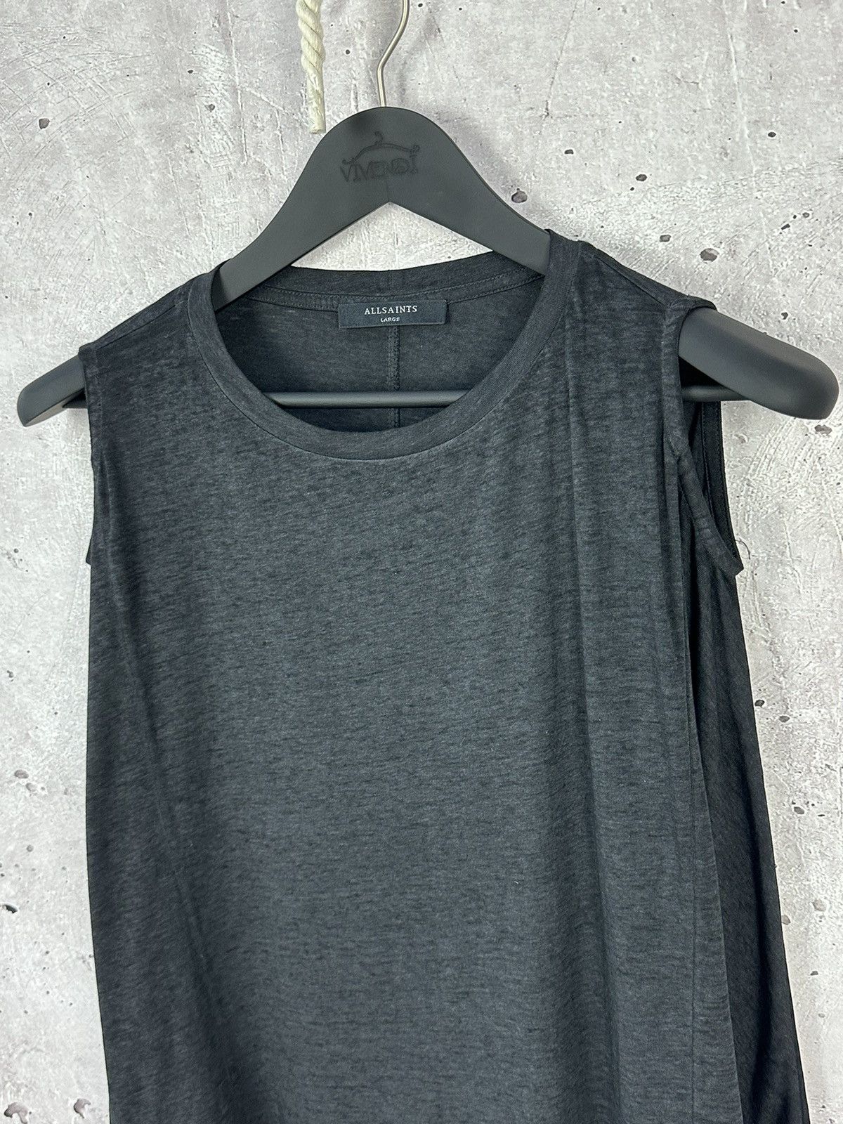 Allsaints × Designer All Saints Aino Cotton Black Women’s Long Sleeve Size L / US 10 / IT 46 - 4 Thumbnail