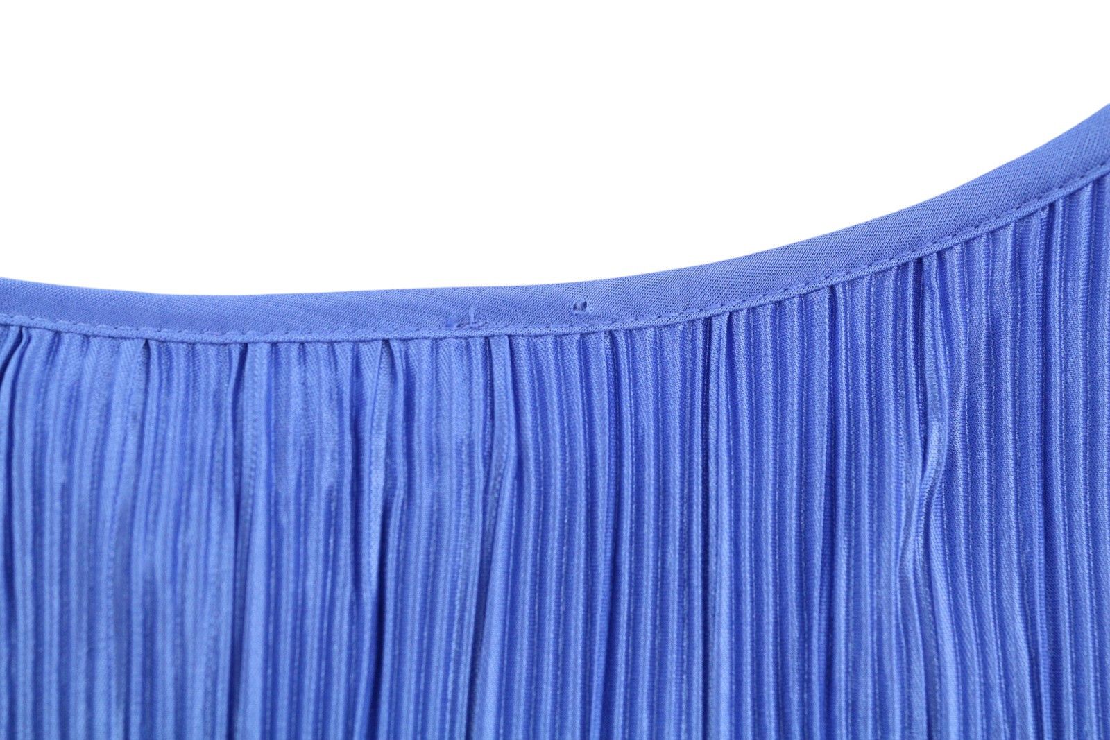 MAX&Co. XS Blue Textured Belted Short Sleeve Mini Dress 88915 Size XS / US 0-2 / IT 36-38 - 9 Thumbnail