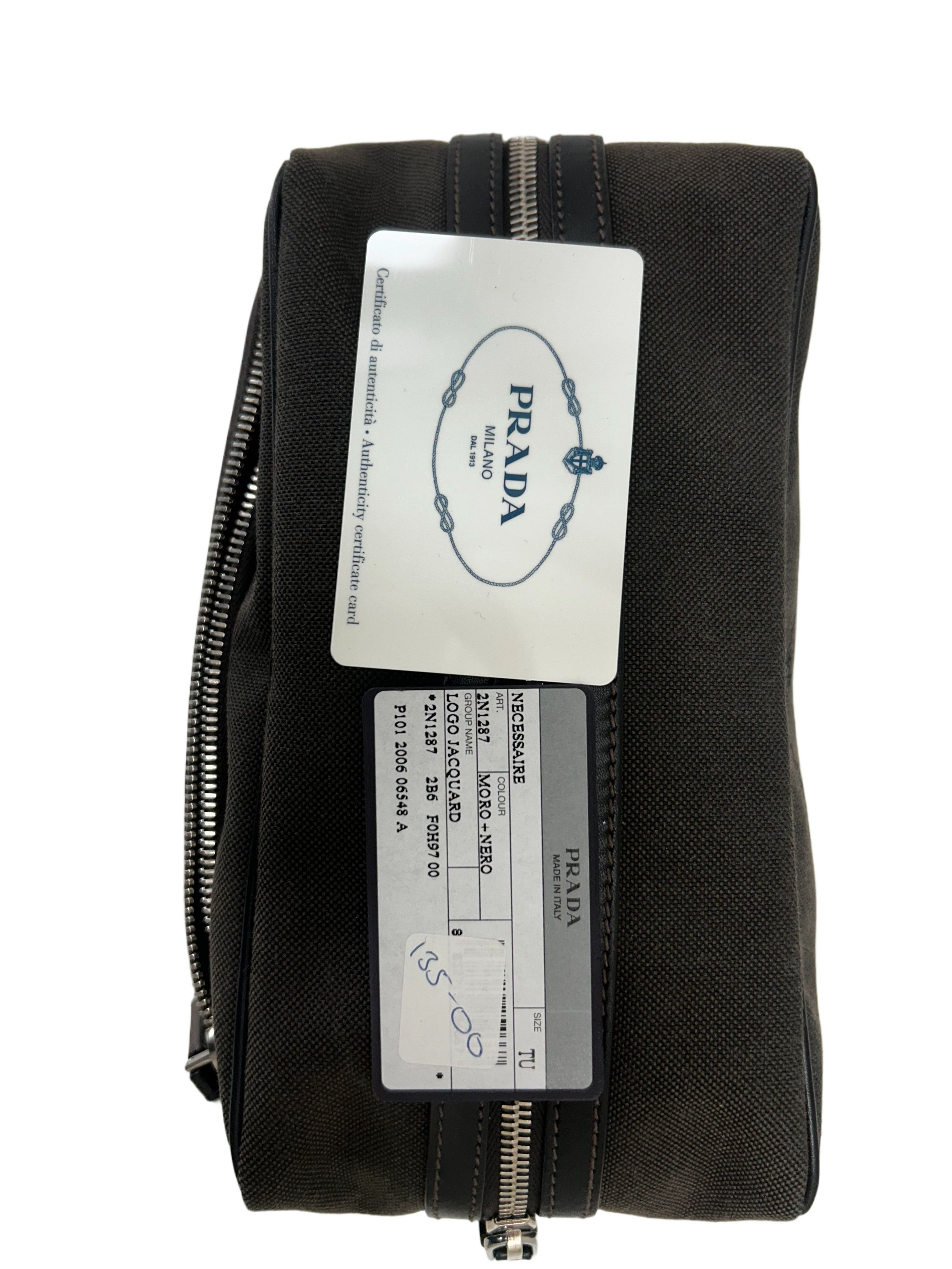 Prada Prada Wash Bag WithEmbroidered / Royal Crest With Leather D Size ONE SIZE - 5 Thumbnail