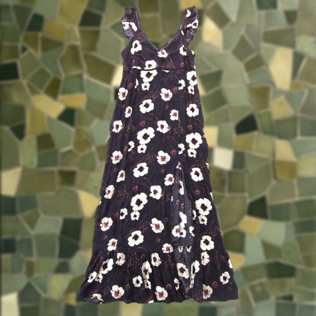 Vintage VINTAGE Leith 100% Rayon Purple Pink White Floral Boho Long Maxi Tank Sun Dress Medium Size M / US 6-8 / IT 42-44 - 1 Thumbnail