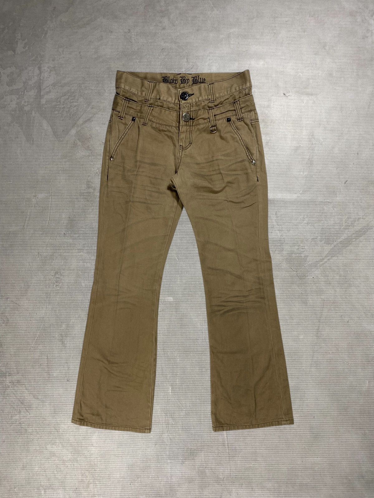 If Six Was Nine × Japanese Brand × Le Grande Bleu (L.G.B.) Blom by blue double waist faded flare jeans Size US 32 / EU 48 - 1 Thumbnail