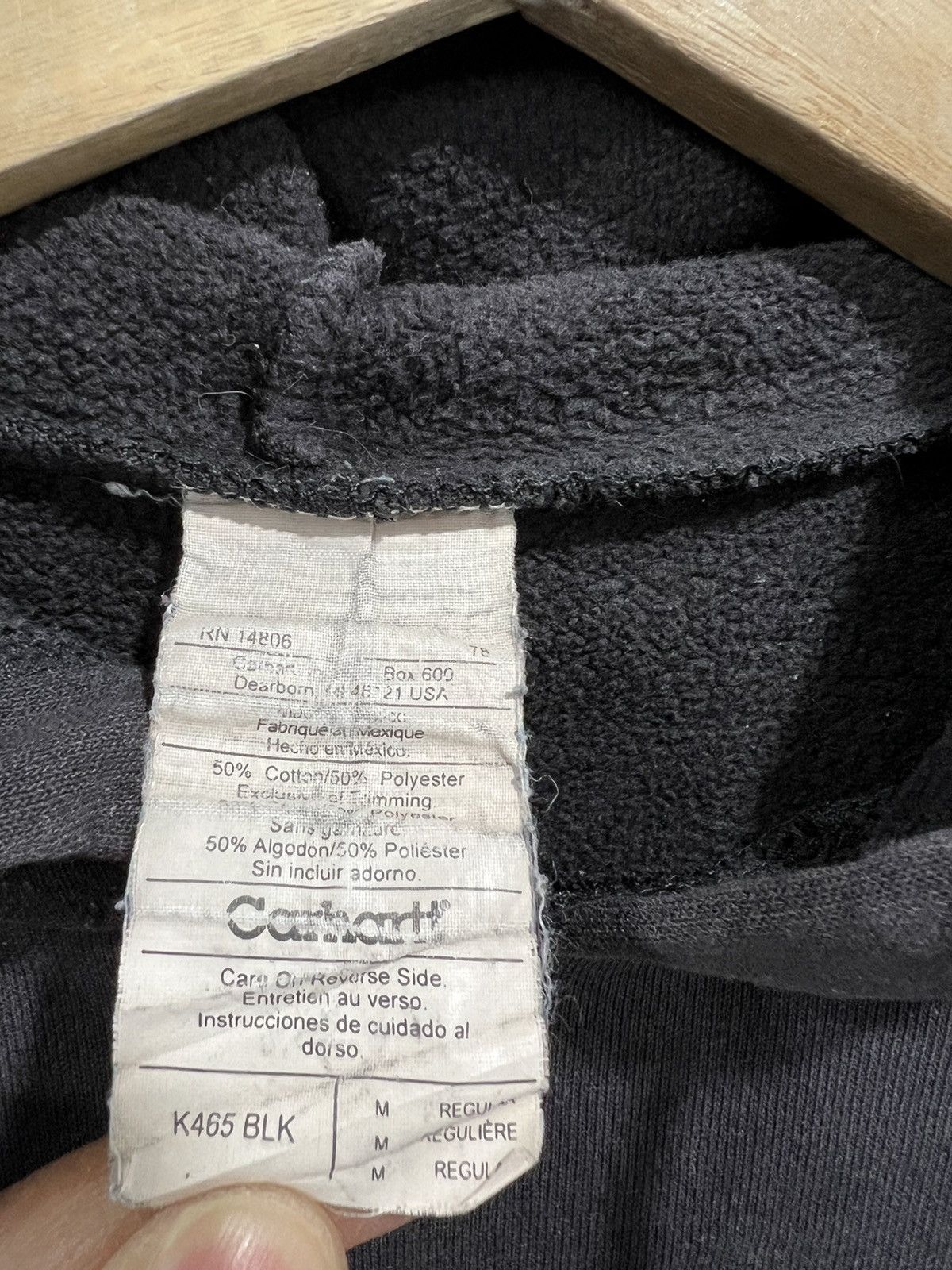 Vintage Vintage Carhartt Hoodie Sweater sleeve spellout thrashed Size US M / EU 48-50 / 2 - 5 Thumbnail