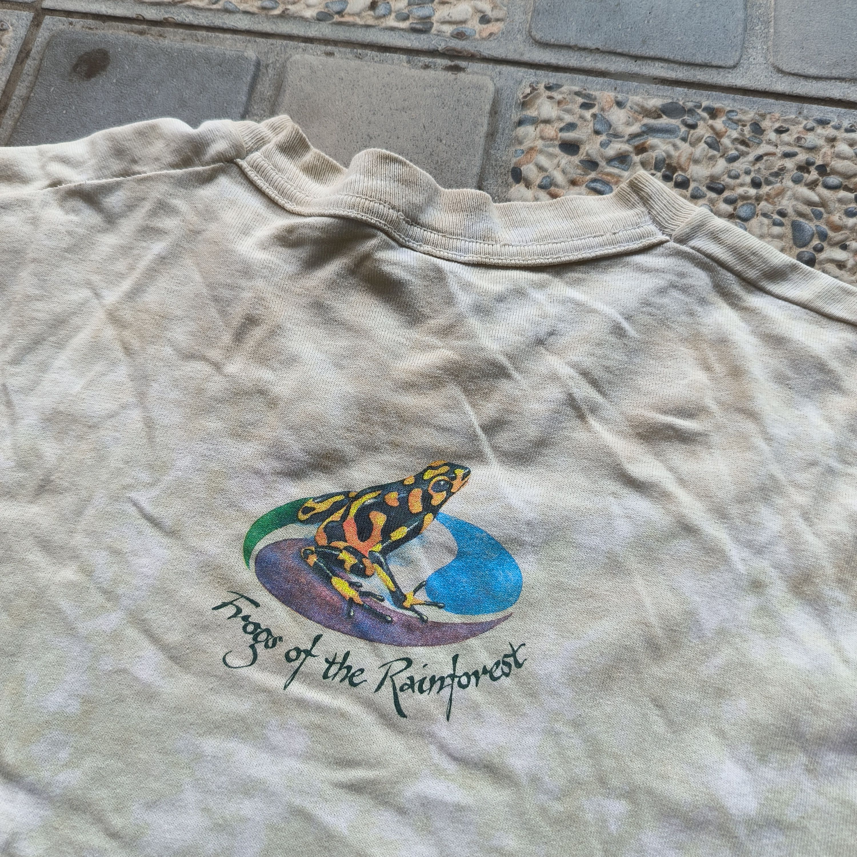 Vintage Vintage 1990s Liquid Blue Rainforest Frogs Size US L / EU 52-54 / 3 - 4 Thumbnail