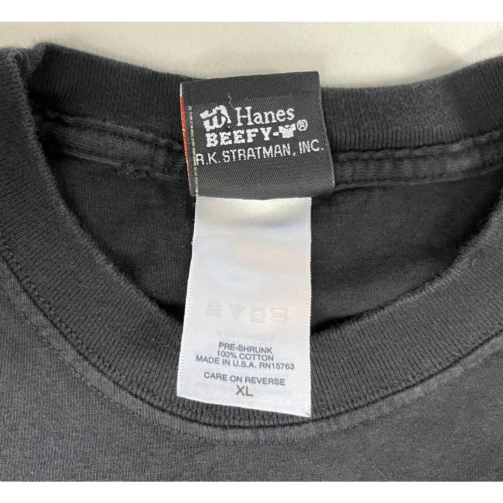 Harley Davidson VINTAGE Harley-Davidson T-Shirt XL Black 100 Years 1903-2003 R.K. Stratman Made in USA Mens Motorcycle Double-Sided Size US XL / EU 56 / 4 - 7 Thumbnail
