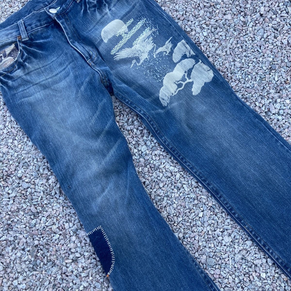 If Six Was Nine JAPANESE BRAND KARAKURI TAMASHI JEANS Size US 35 - 4 Thumbnail
