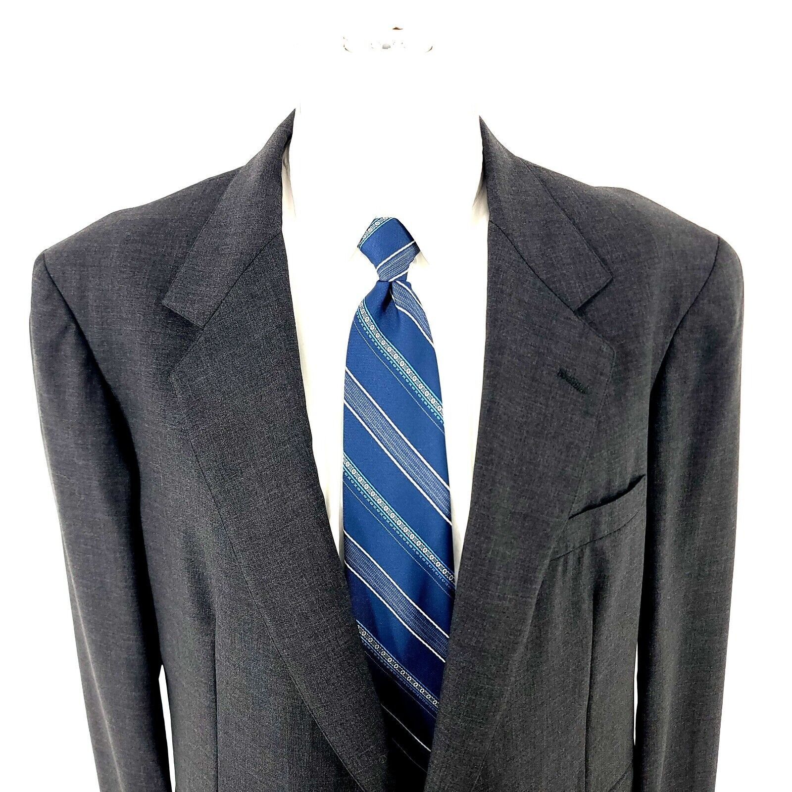 Southwick Bespoke Southwick Wool 2 Button Blazer 42R Gray Made In USA Size 42R - 1 Thumbnail
