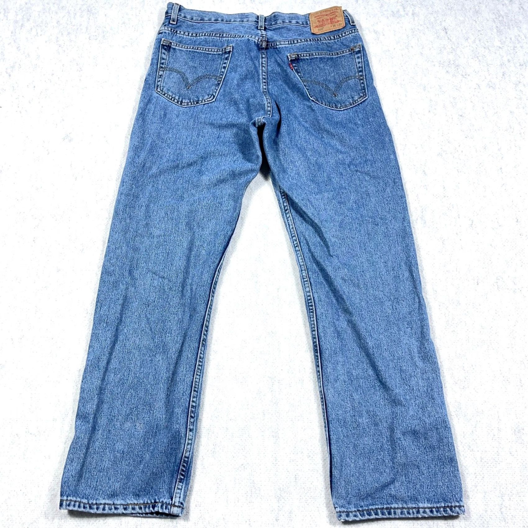 Levi's VINTAGE Levi's 505 Jeans Men 36x32 Straight Regular Medium Wash Blue Denim jeans 5-Pocket Mens 90s 2000s Size US 36 / EU 52 - 2 Thumbnail