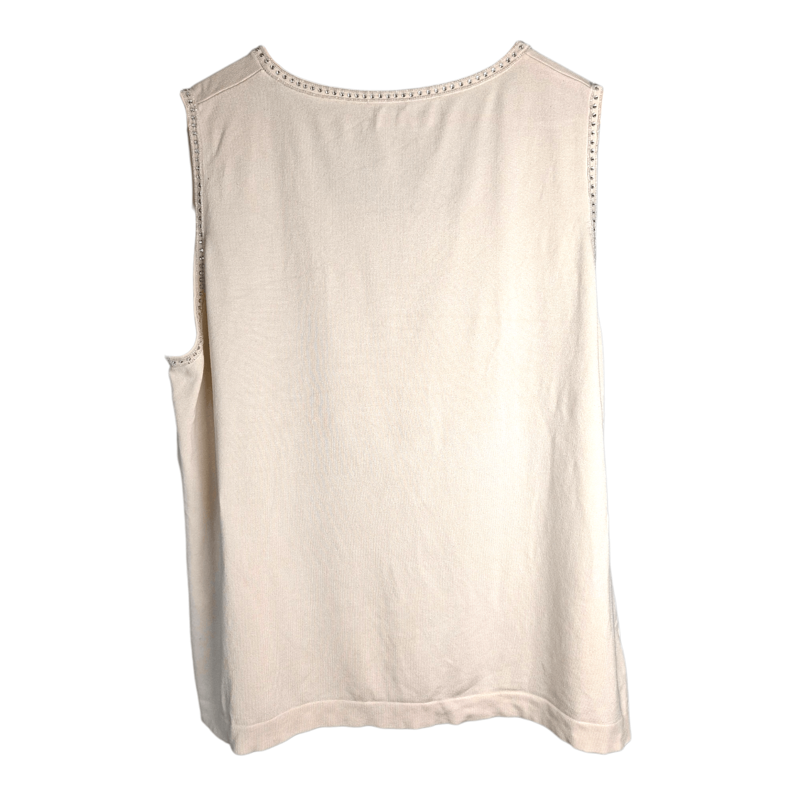 Marina Rinaldi Marina Rinaldi Silk Blend Beaded Knit Tank Top Camisole XL Size XL / US 12-14 / IT 48-50 - 5 Thumbnail