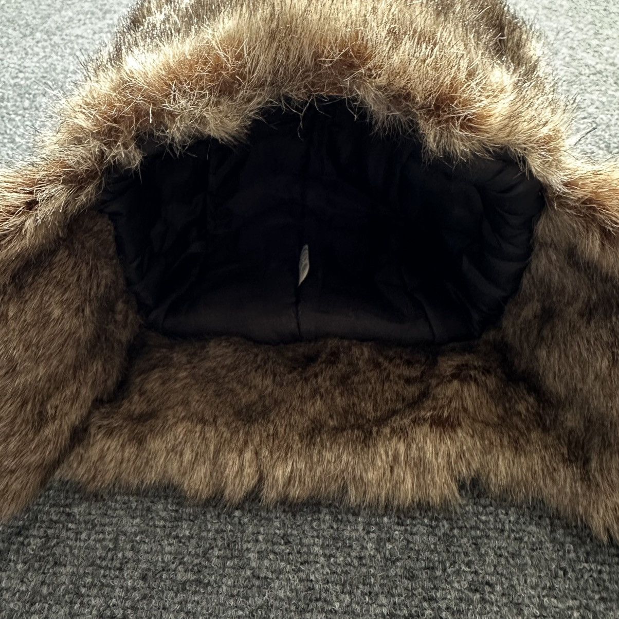 20471120 VTG Travis Scott Style Faux Fur Ushanka Hat Cap Y2K 00s USA Size ONE SIZE - 5 Thumbnail