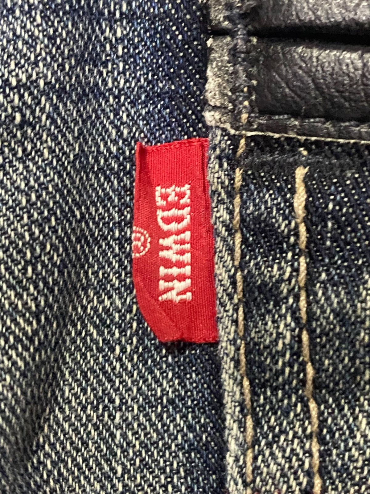 Edwin Vintage Edwin Edge Blue Wash Whisker Loose Jeans Size US 32 / EU 48 - 12 Thumbnail