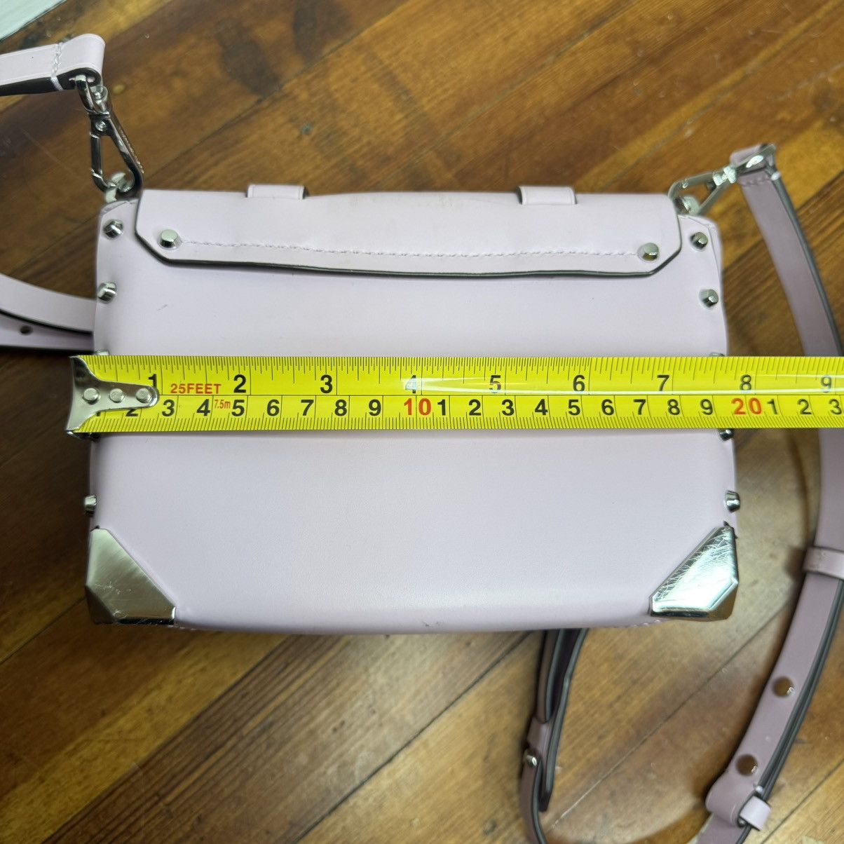 Michael Kors Michael Kors Light Pink Studded Leather Crossbody Satchel Size ONE SIZE - 6 Thumbnail