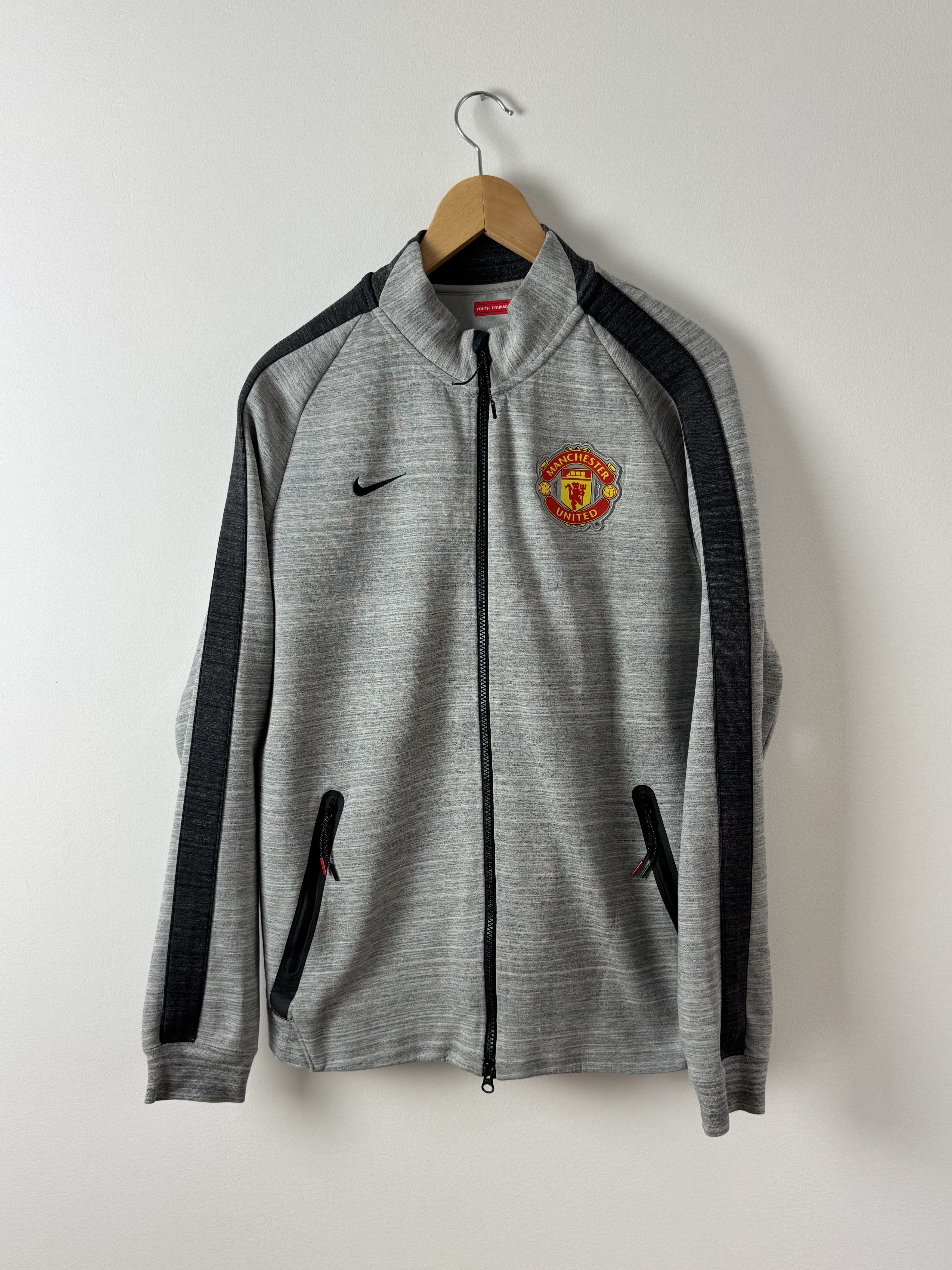 Nike Vintage gray tech fleece jacket NIKE x MANCHESTER UNITED Size US L / EU 52-54 / 3 - 6 Thumbnail