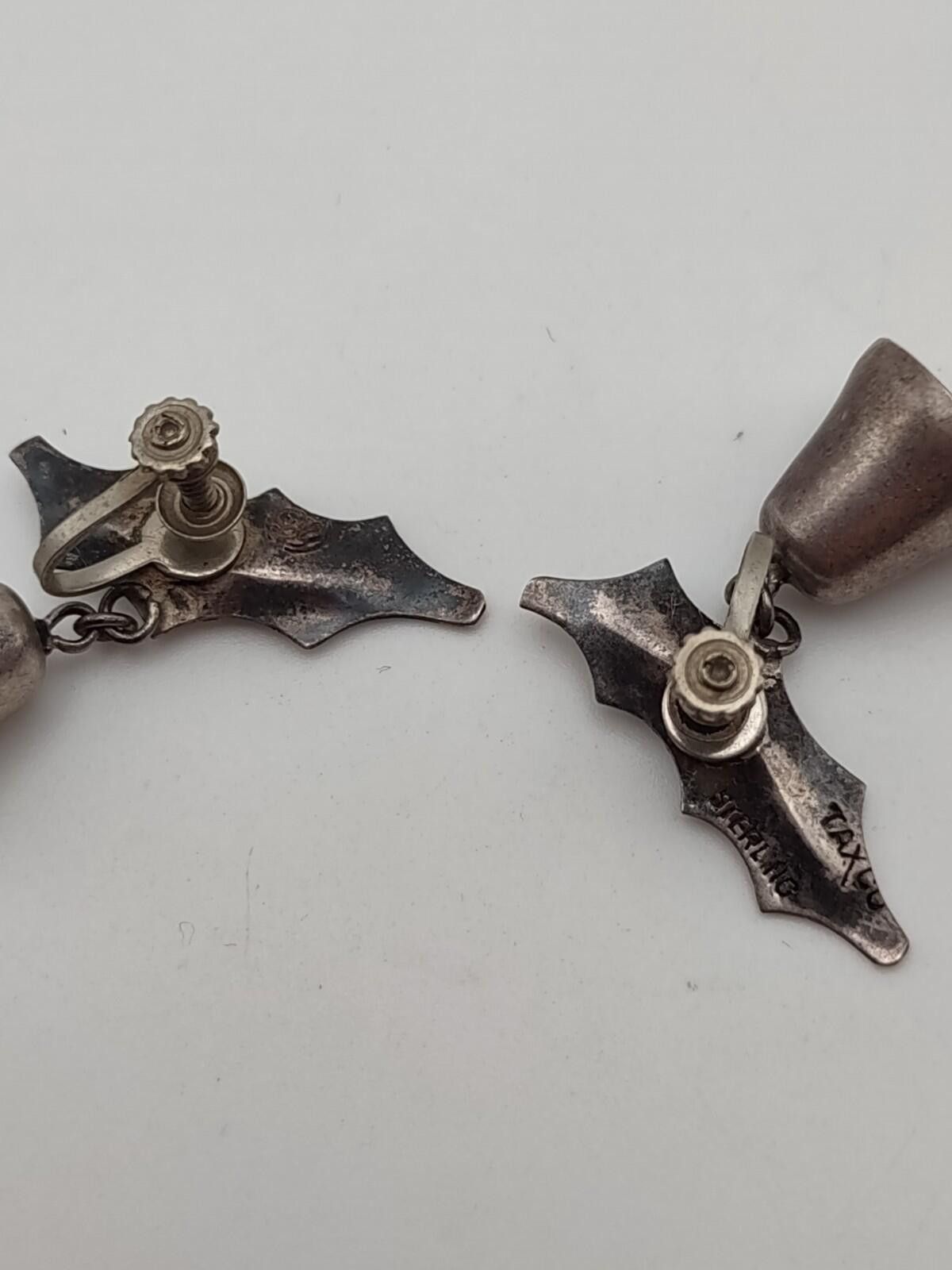 Other Damaso Gallego VTG Taxco 925 Holly Bell Pin Earrings Set Size ONE SIZE - 7 Thumbnail