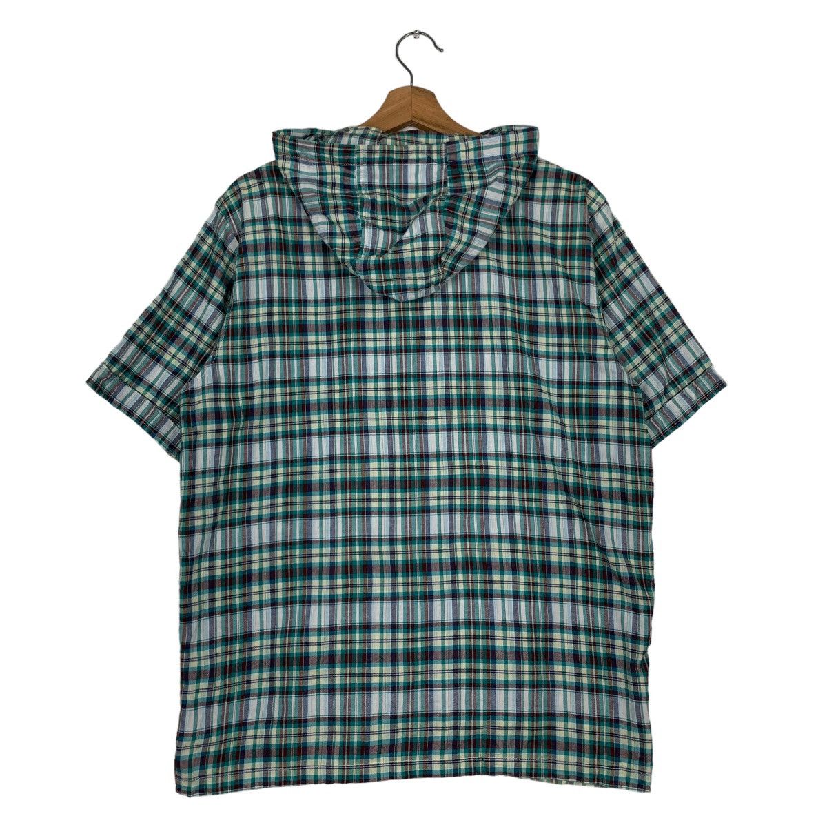 Converse CONVERSE GREEN CHECKED SHORT SLEEVE HOODIES JACKET #0196-C10 Size US L / EU 52-54 / 3 - 8 Thumbnail