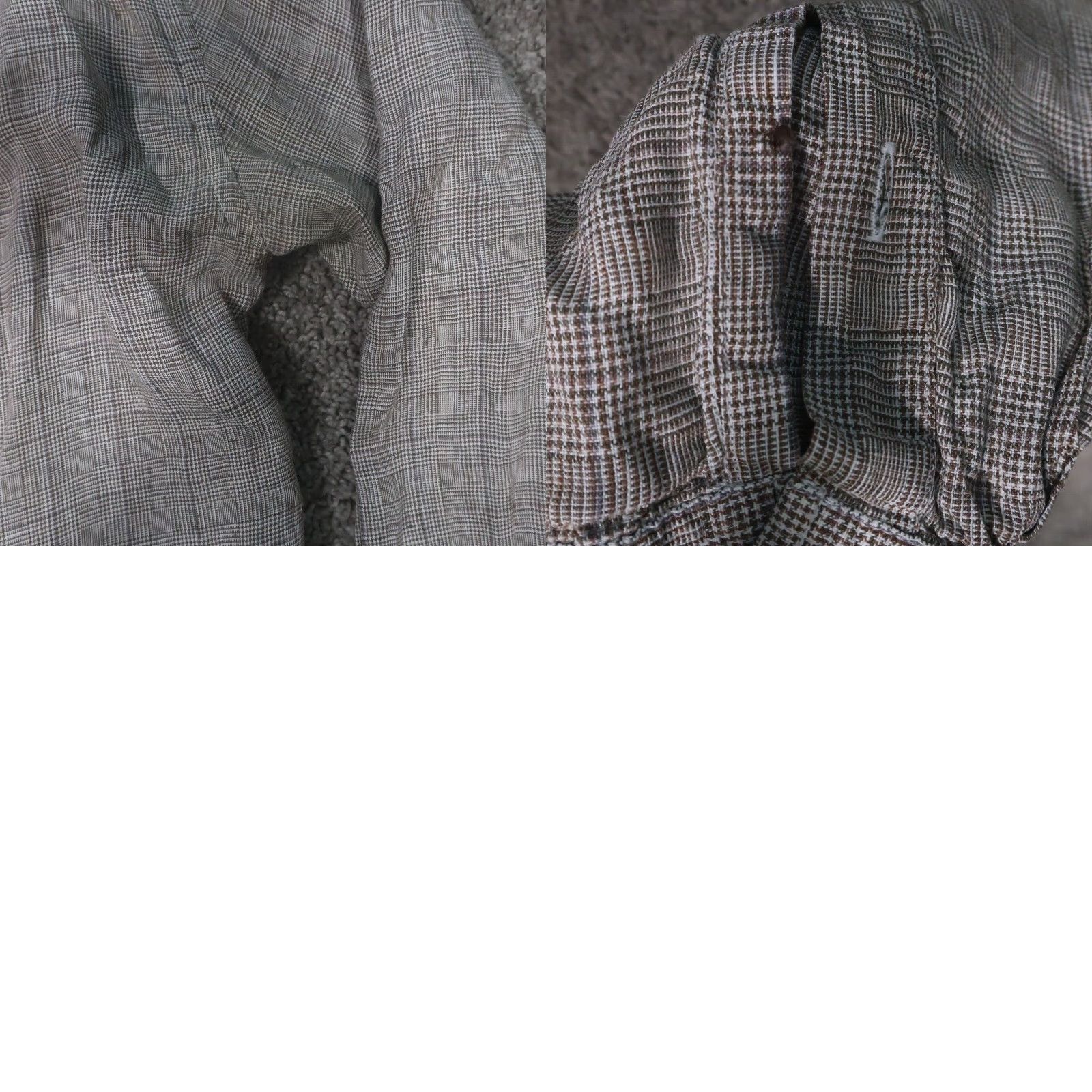 Orvis VINTAGE Orvis Linen Shirt Mens M Oversized Brown Houndstooth Button Up Distressed Size US M / EU 48-50 / 2 - 9 Thumbnail