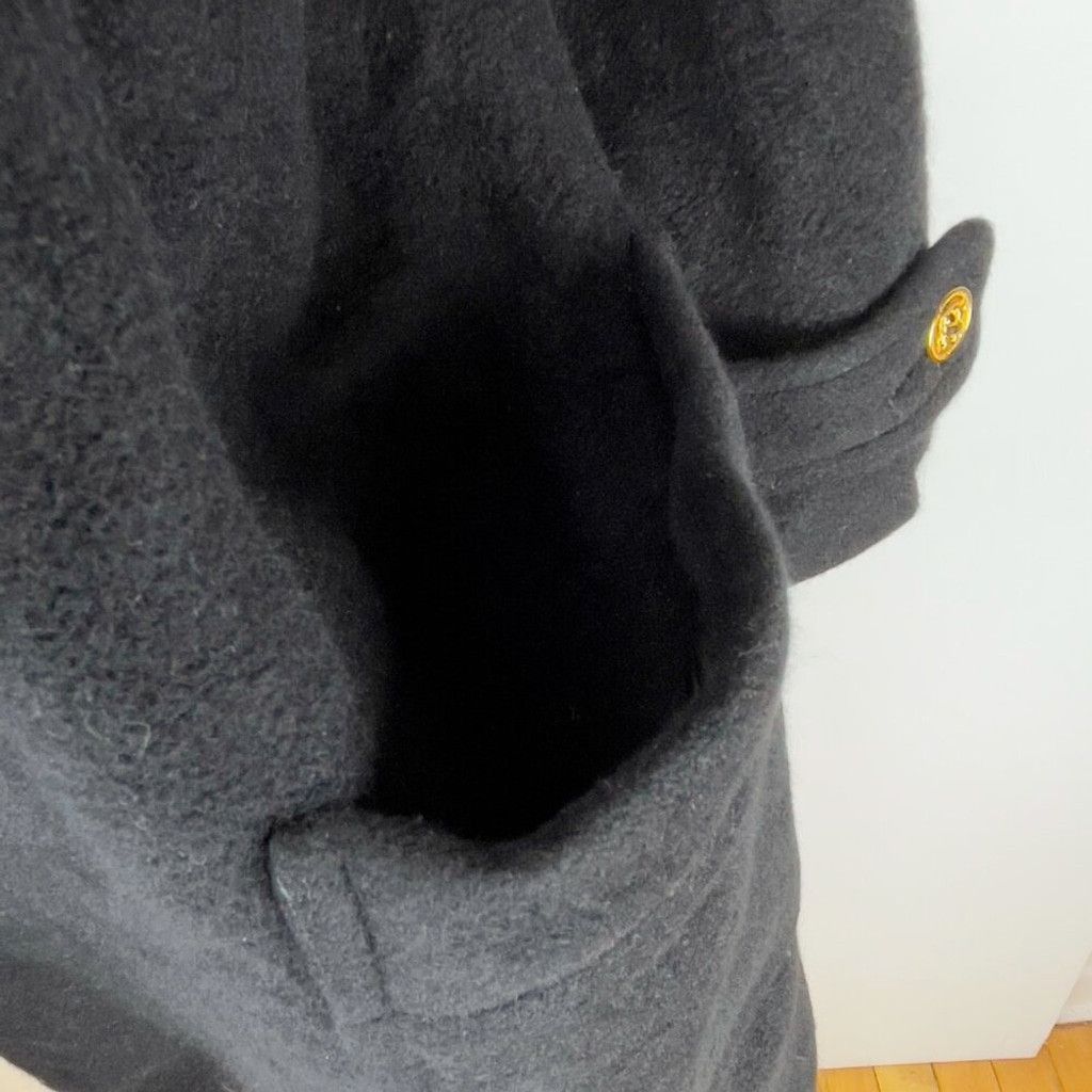 Sonia Rykiel SONIA RYKIEL Fleece Hooded Black Straight fit Coat Size M / US 6-8 / IT 42-44 - 10 Thumbnail