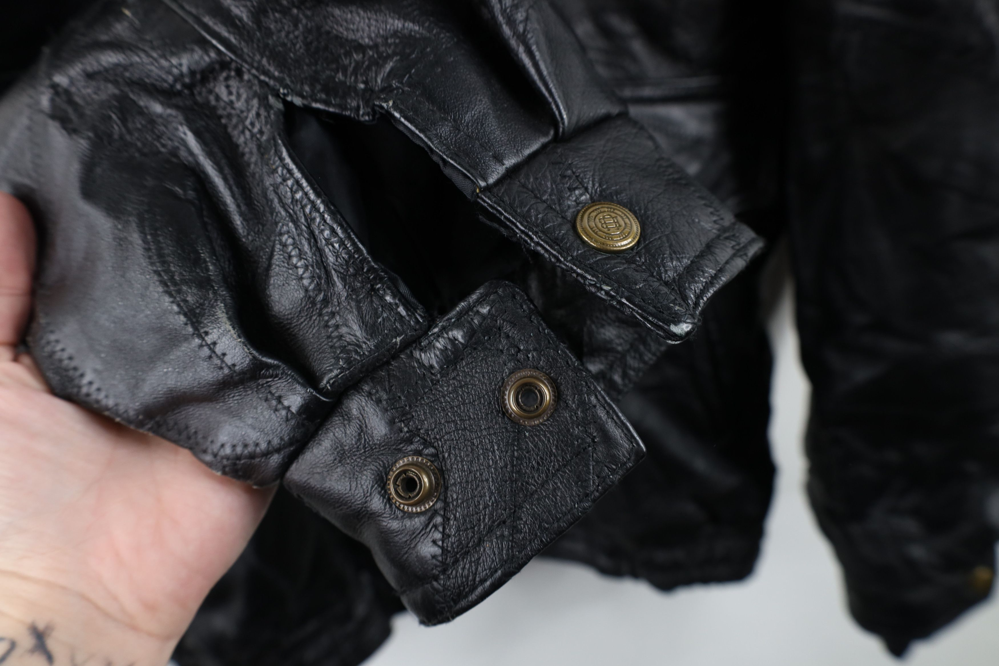 Vintage Vintage 90s Streetwear Patchwork Leather Bomber Jacket Size US XL / EU 56 / 4 - 7 Thumbnail