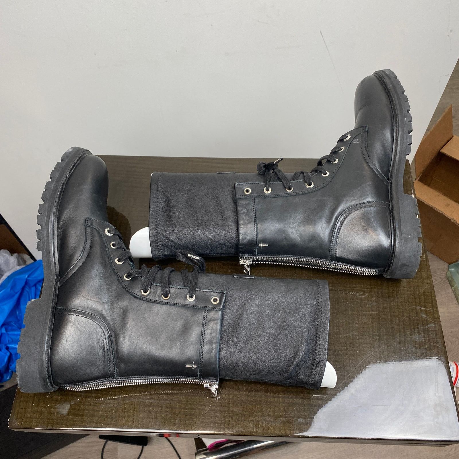 Rta $1090 RTA Calf Leather Hybrid Combat Boots Men's 12 Size US 12 / EU 45 - 8 Thumbnail