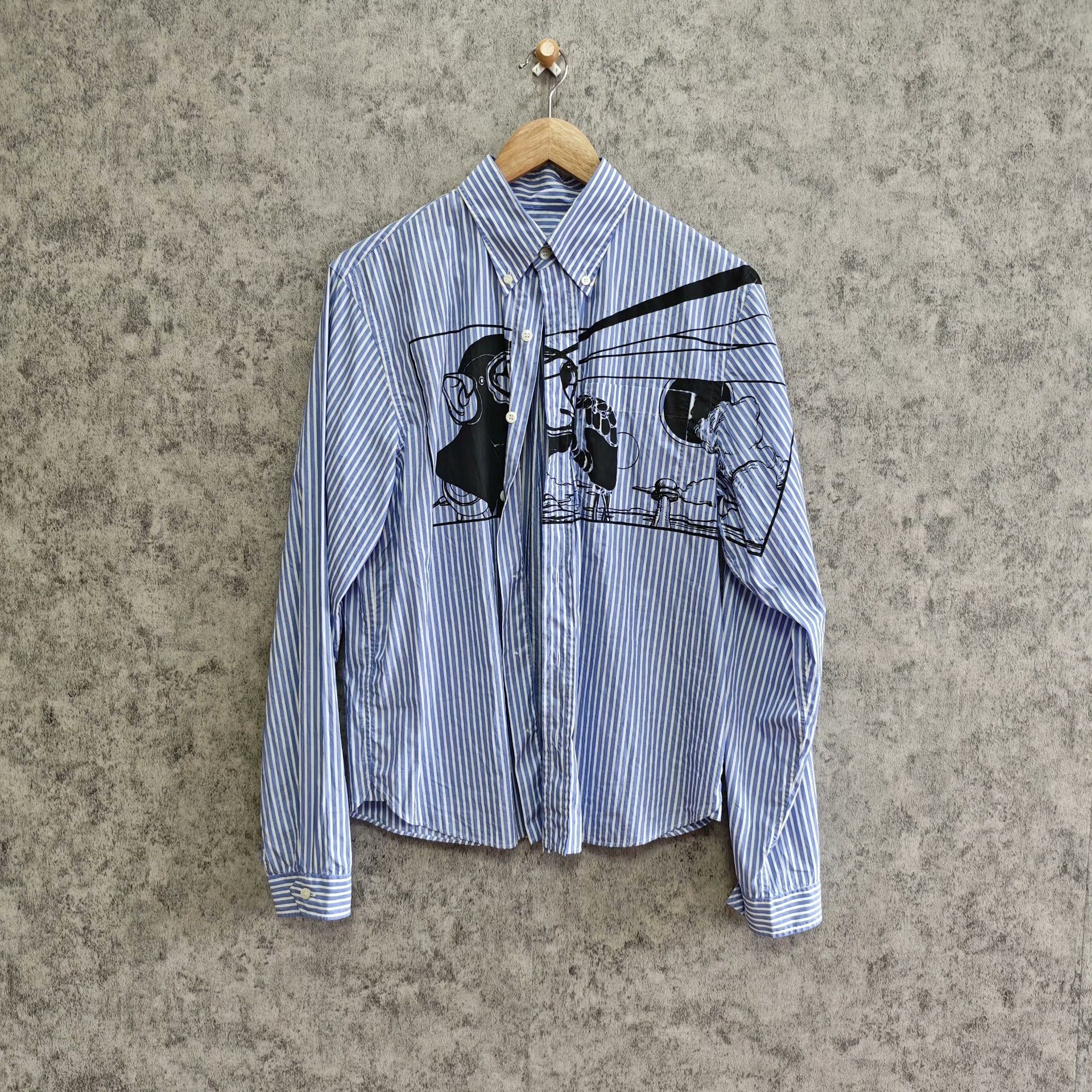 Prada Prada Printed Shirt m Men Size US M / EU 48-50 / 2 - 1 Thumbnail