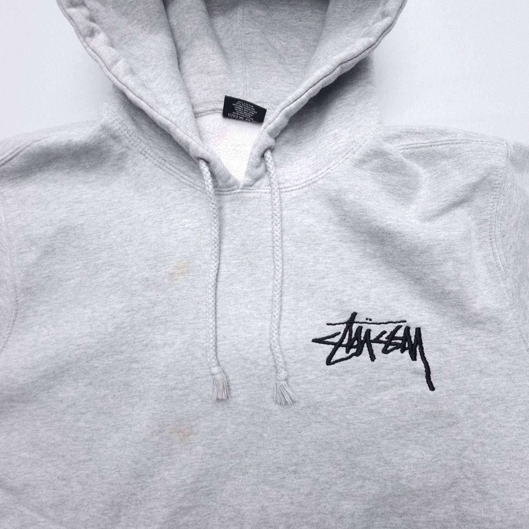 ASH Stussy Hoodie Ash Heather Mens L Street Skate Pullover Size US L / EU 52-54 / 3 - 7 Thumbnail