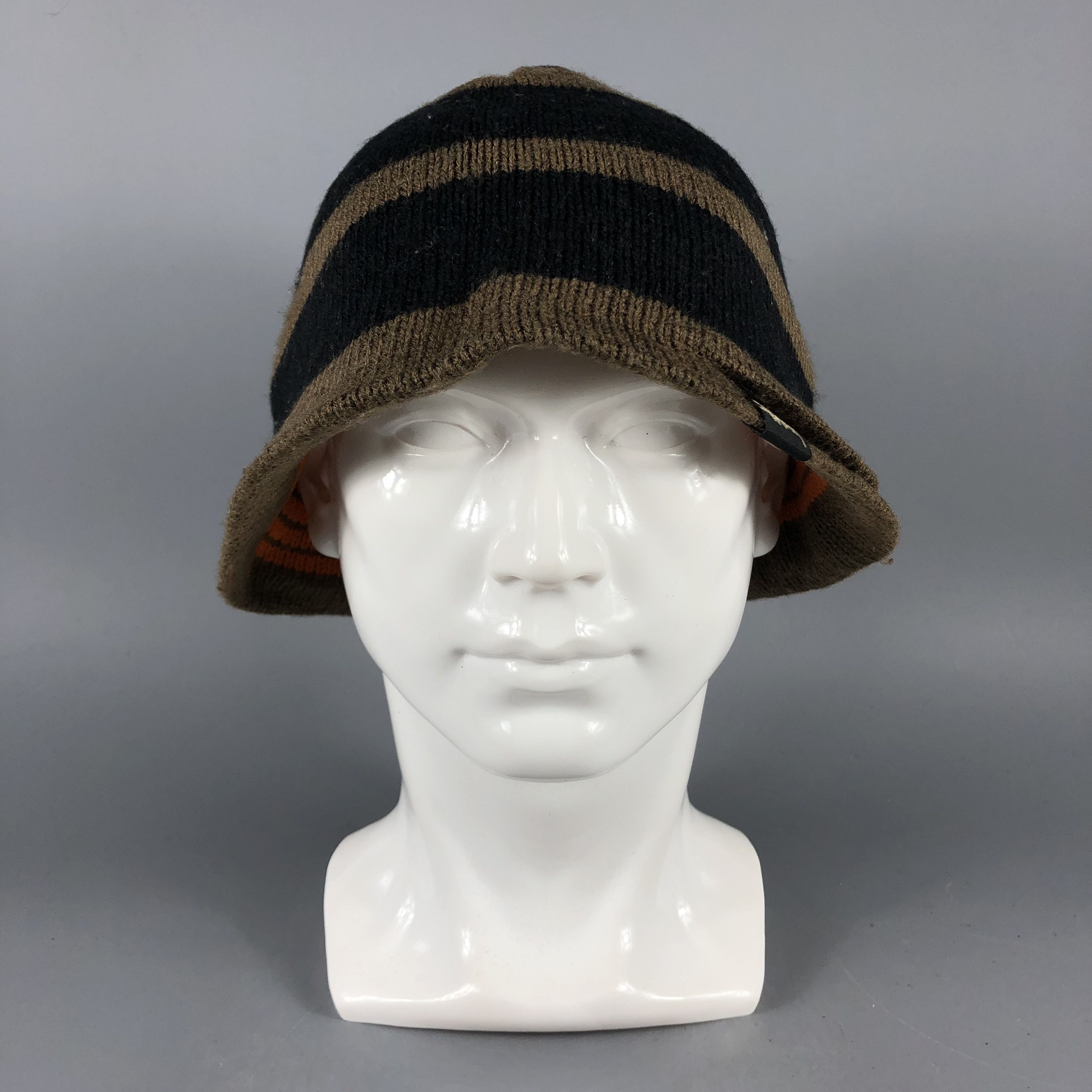 Stussy × Vintage Stussy Reversible Stripe Beanie Snow Hat Snow Cap -D821 Size ONE SIZE - 6 Thumbnail