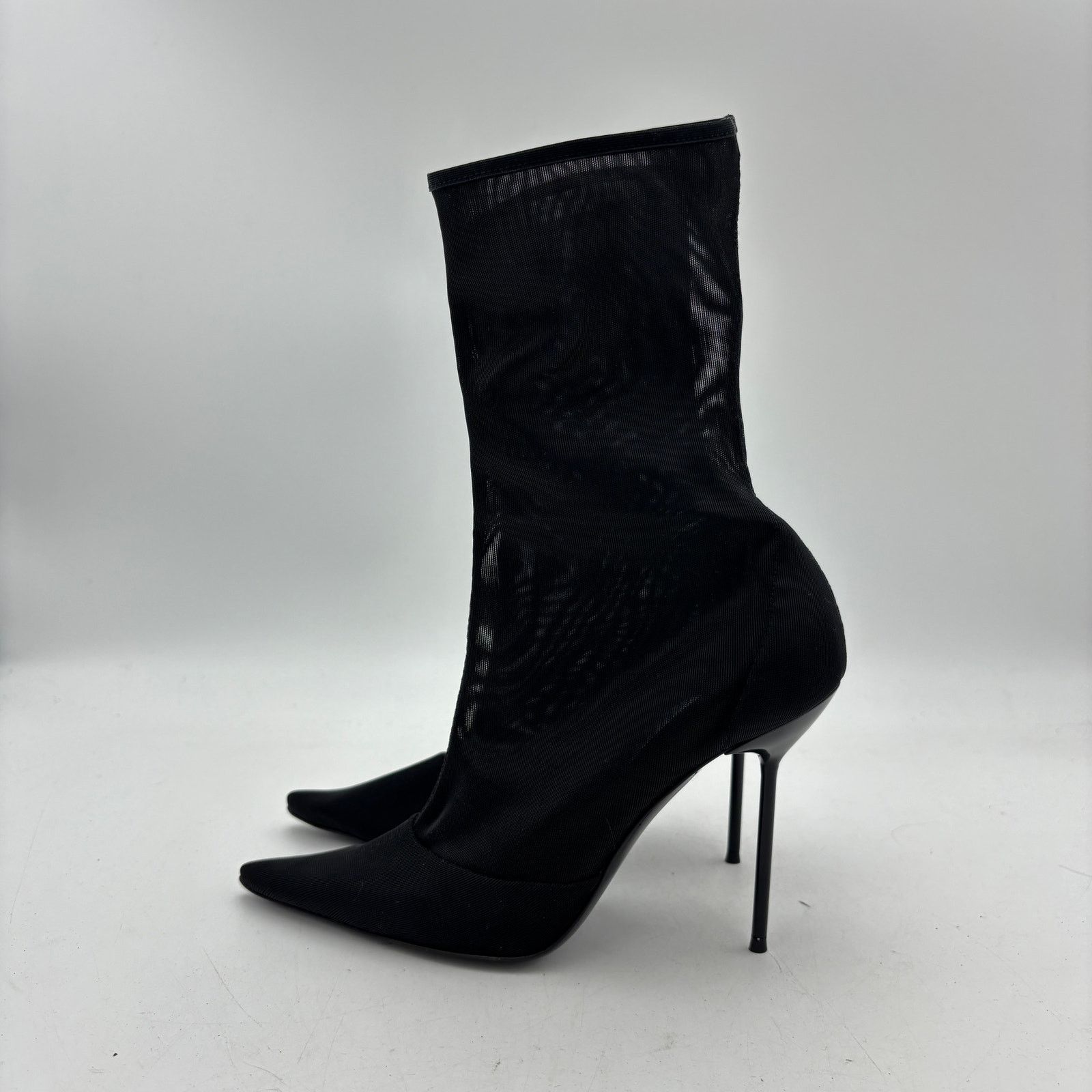 Paris Texas $895 Paris Texas Lidia Ankle Boot Stretch Black Mesh 37 US 7 Size US 7 / IT 37 - 5 Thumbnail
