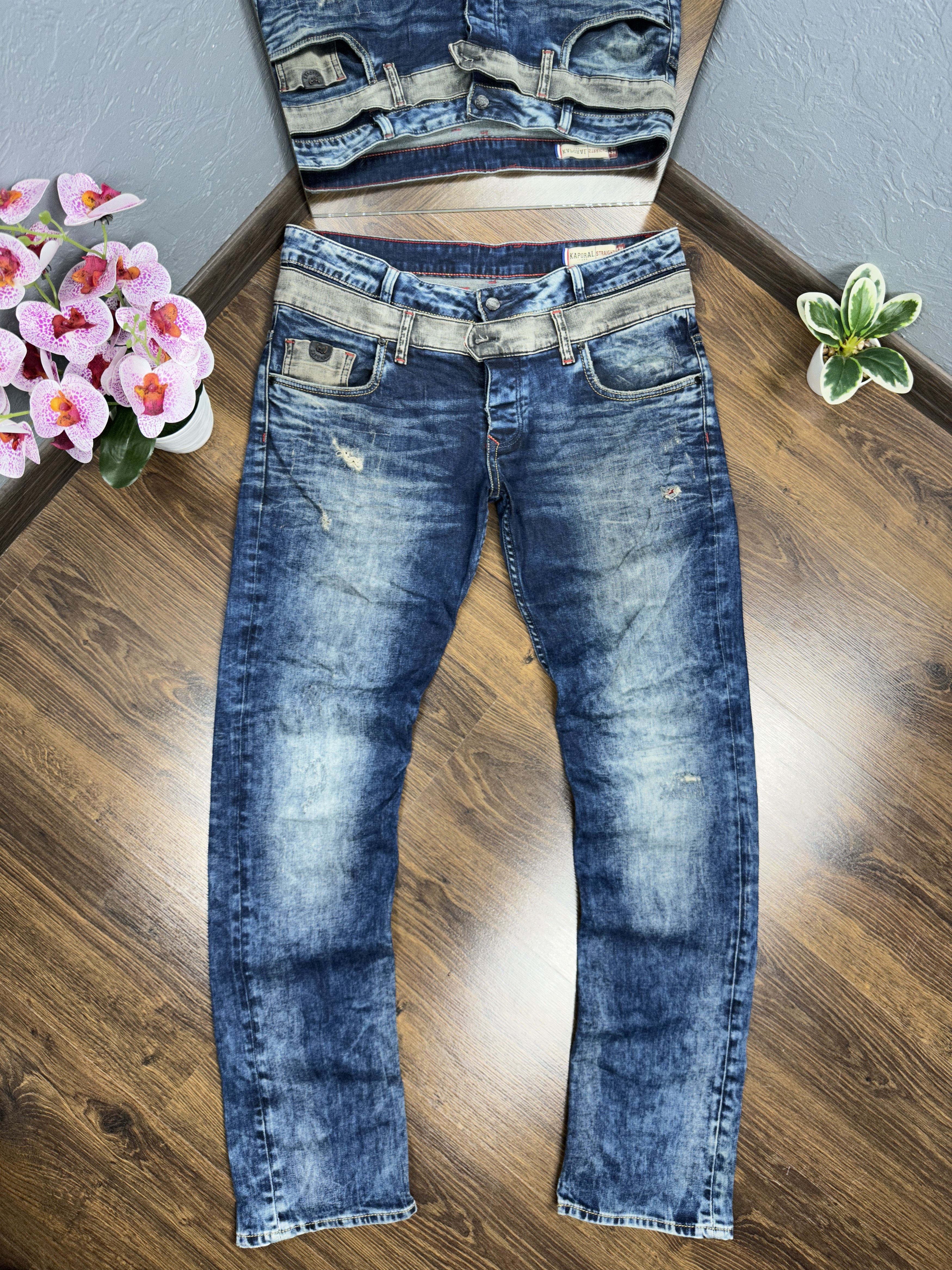Japanese Brand Kaporal 5 Mens Denim Pants Jeans Size US 34 / EU 50 - 4 Thumbnail