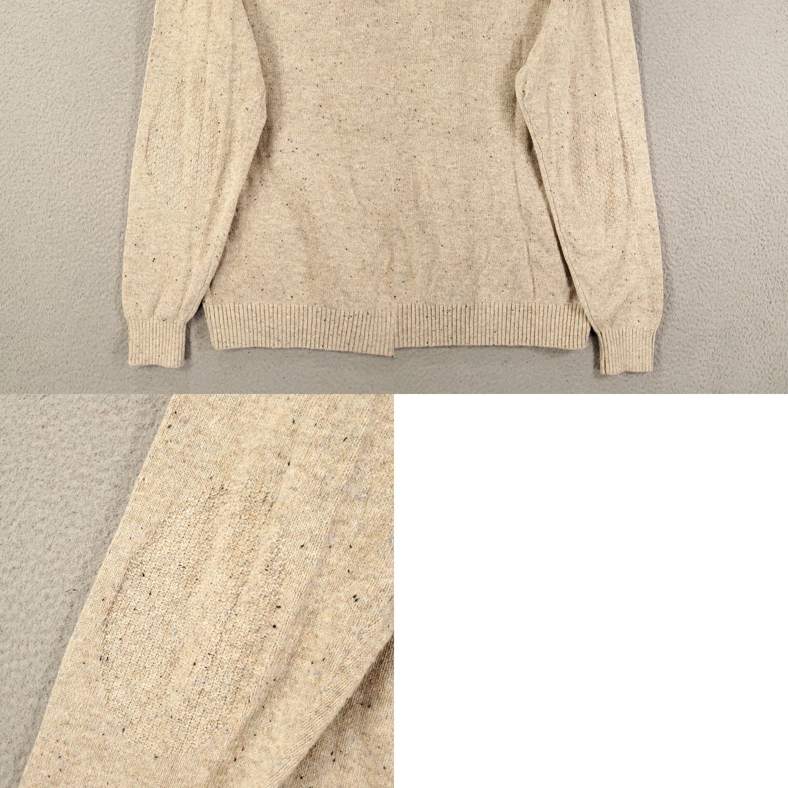 Roundtree & Yorke Roundtree & Yorke Cardigan Mens Medium Ivory Grandpa Knit Wool Blend Sweater Size US M / EU 48-50 / 2 - 9 Thumbnail
