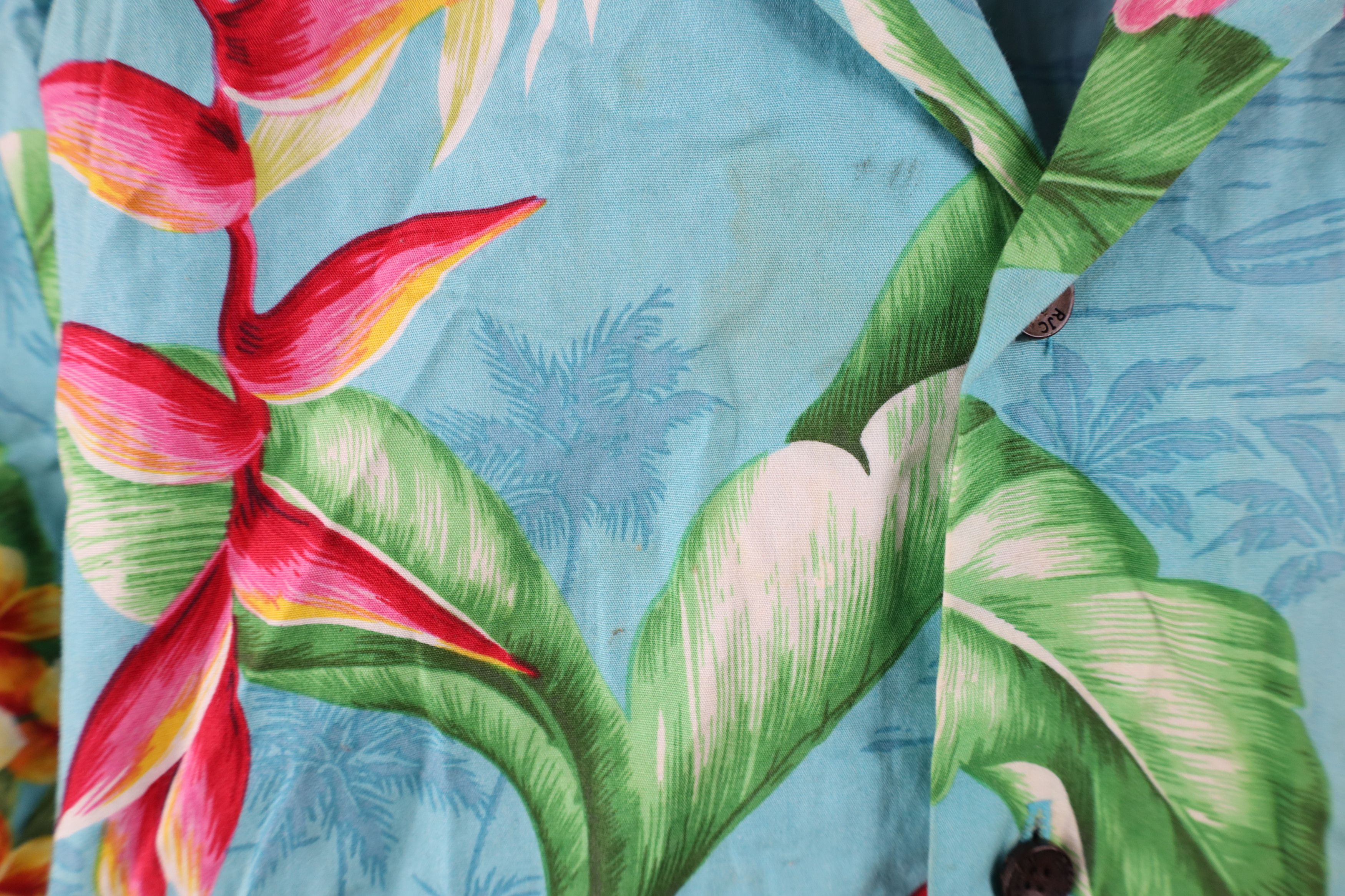 Vintage Vintage 90s Streetwear Flower Luau Hawaiian Button Shirt USA Size US XL / EU 56 / 4 - 9 Thumbnail