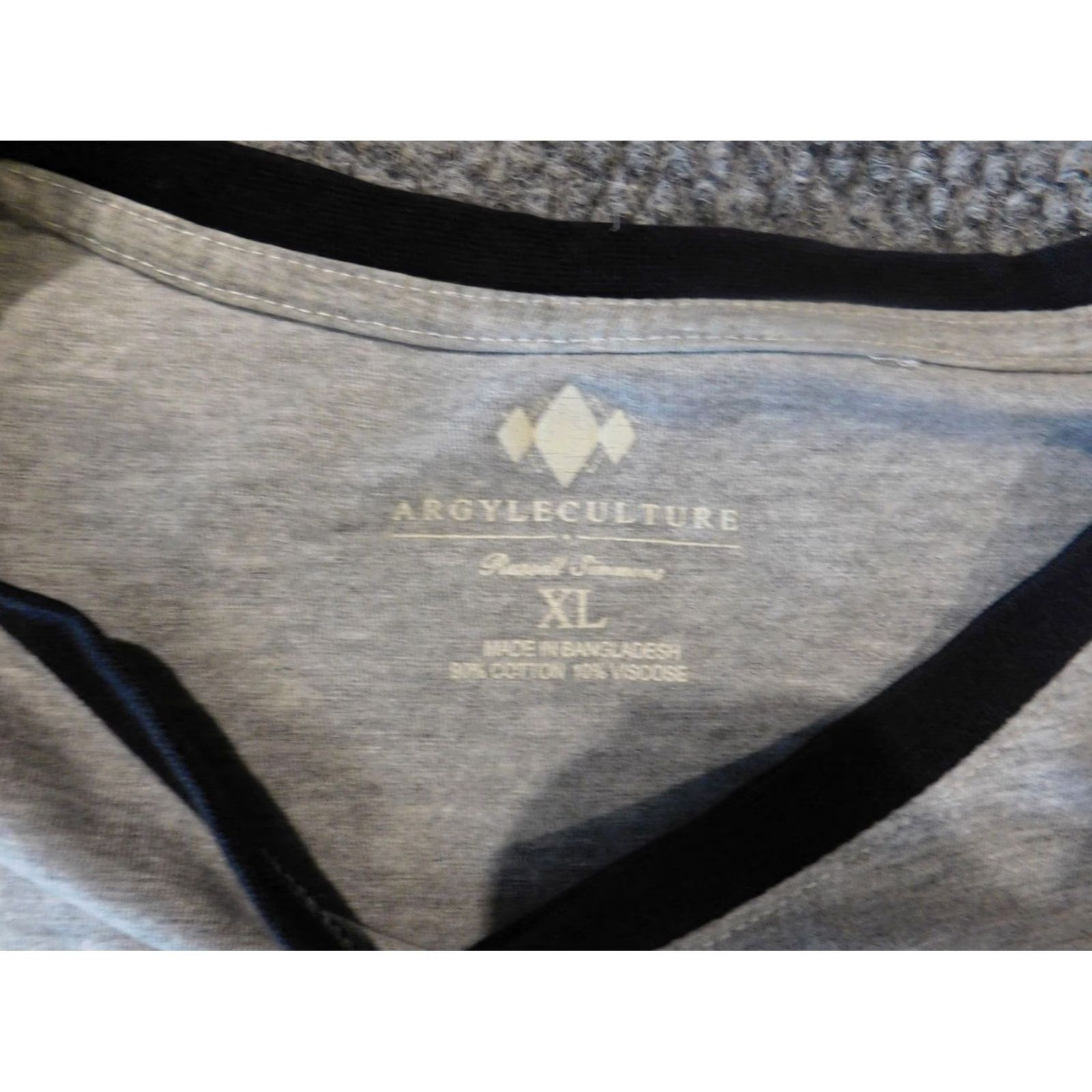 Under Armour Under Armour Mens Shirt XL Gray Argyleculture Short Sleeve Crew Neck Logo T-Shirt City Fits Regular Size US XL / EU 56 / 4 - 6 Thumbnail