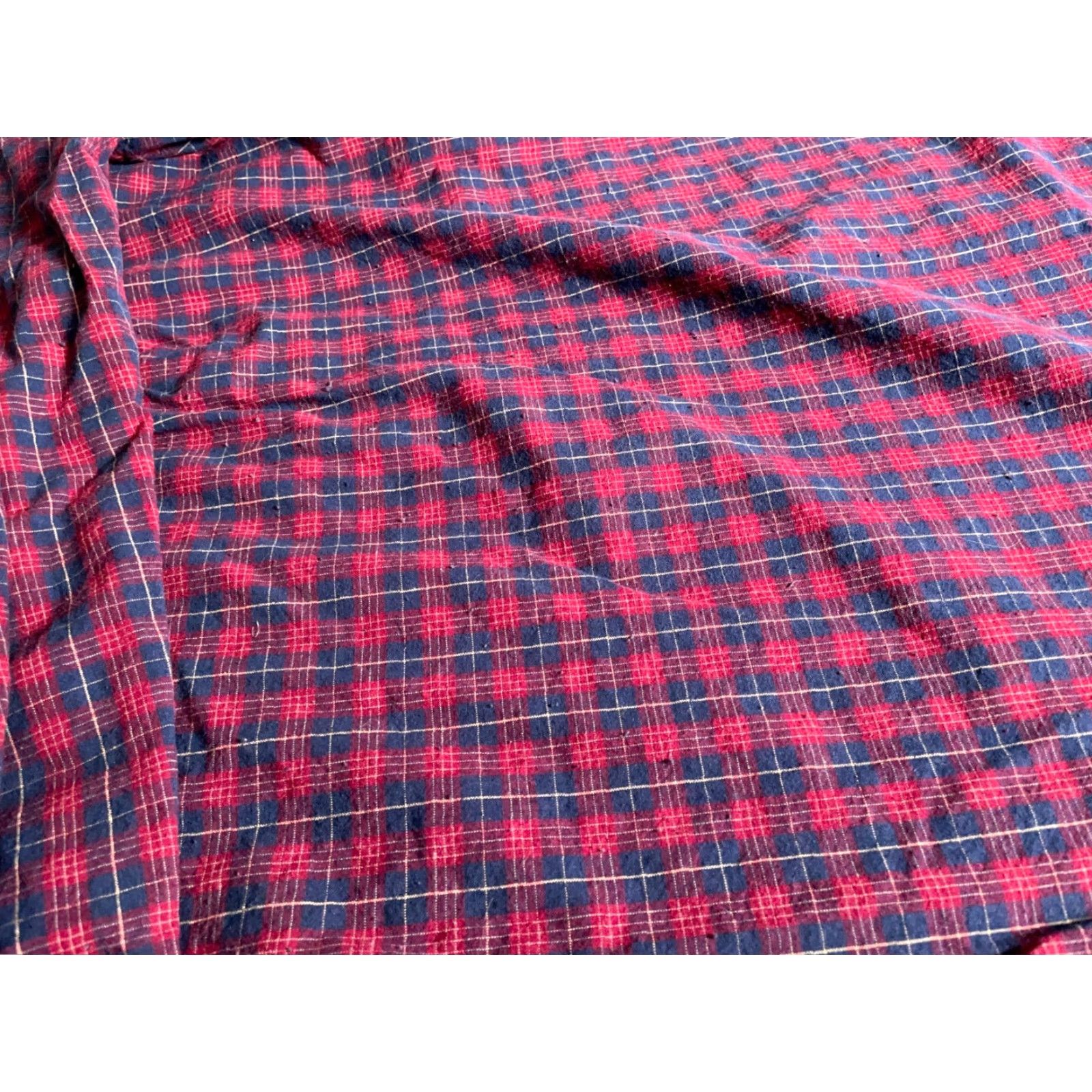 Lee Lee Valley Ireland Grandfather Shirt Men L Red Blue Plaid Band Collar Flannel Cotton Button-Up Long Sleeve Christmas? Size US L / EU 52-54 / 3 - 4 Thumbnail