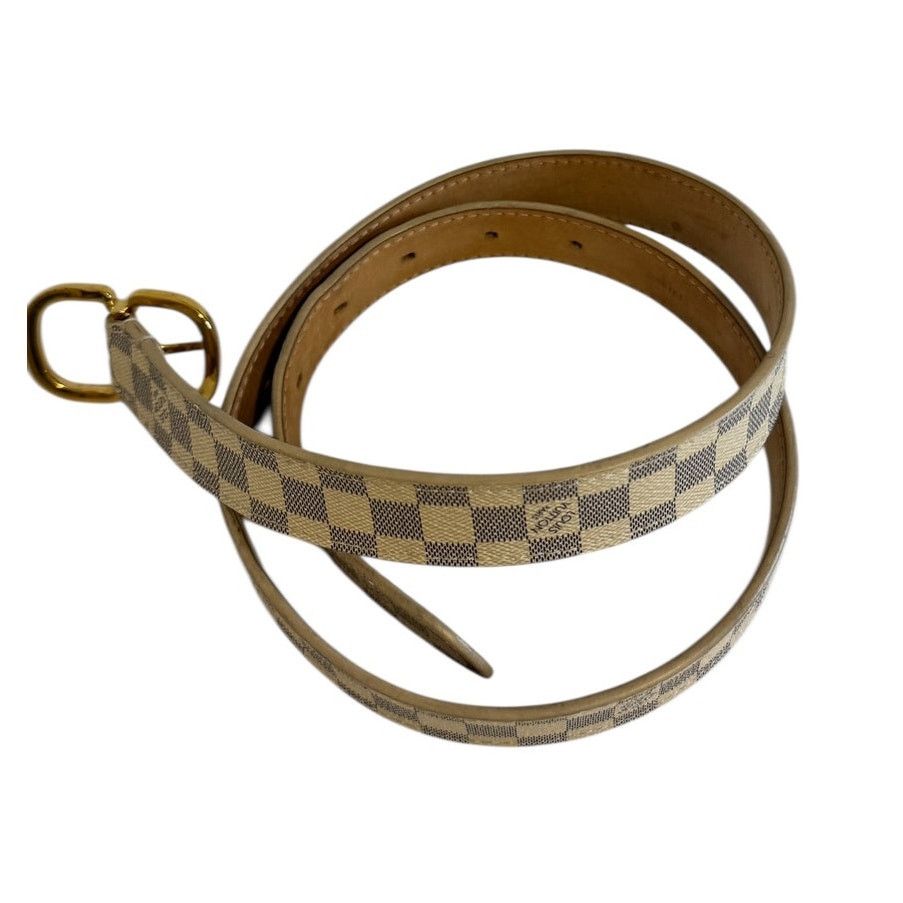 Louis Vuitton Damier Azur Mini Belt Gold Hardware S/M 30-32 display picture 1