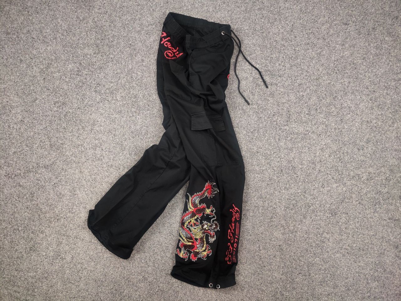 Ed Hardy Ed Hardy Vintage Y2K Style Dragon Embroidered Cargo Pants Size US 30 / EU 46 - 3 Thumbnail