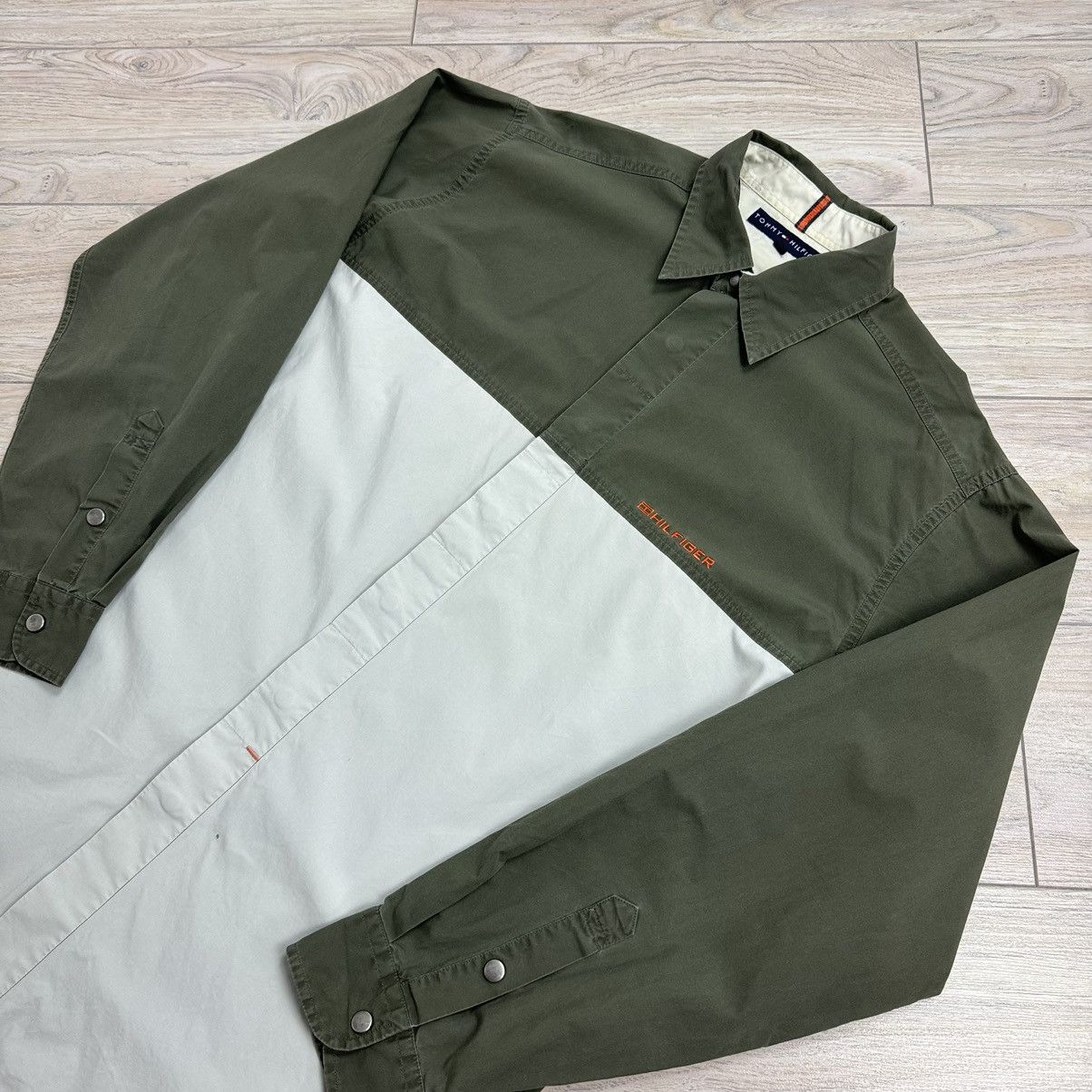 Polo Ralph Lauren Vintage Tommy Hilfiger Y2K Military Tactical Olive Shirt Size US M / EU 48-50 / 2 - 4 Thumbnail