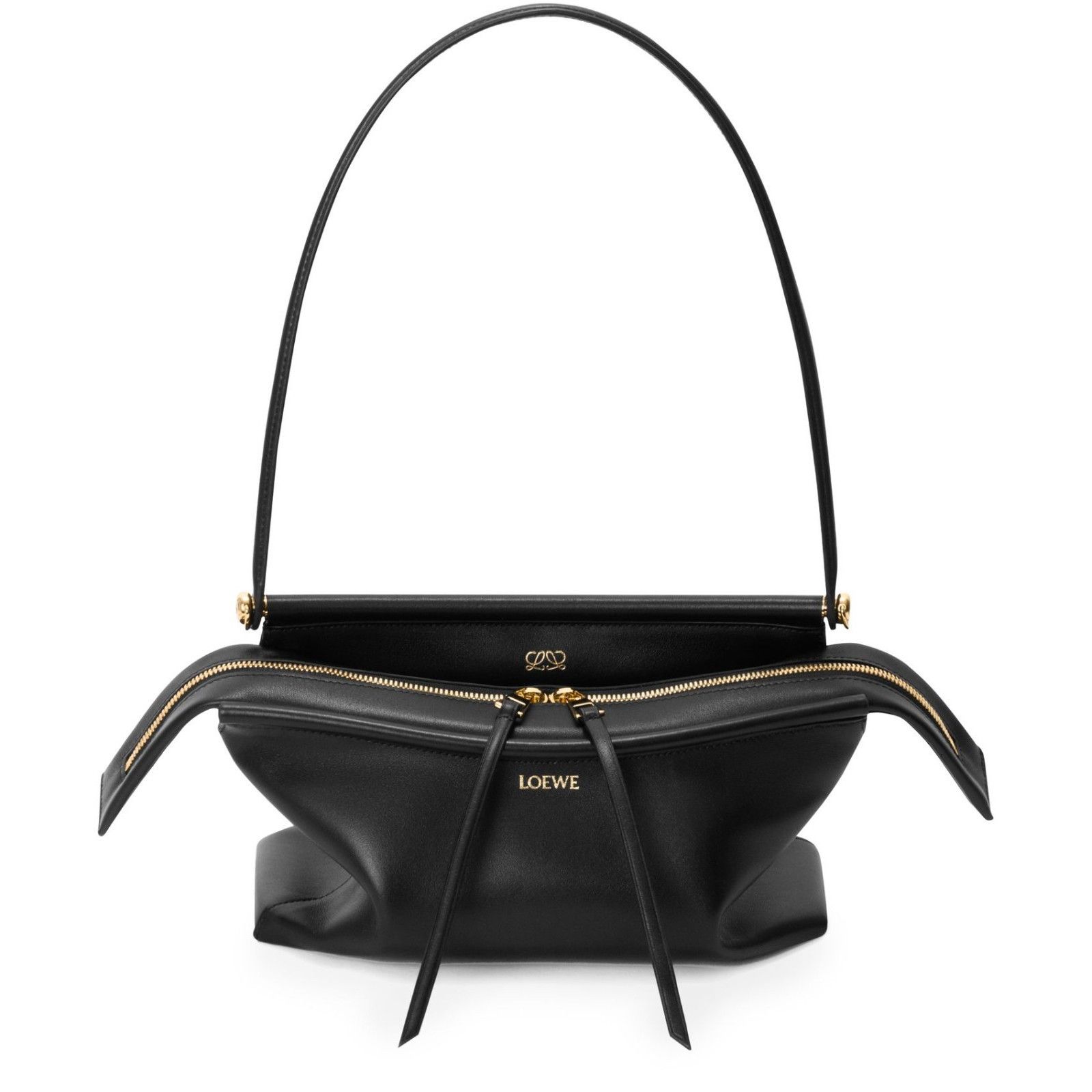 Loewe LOEWE $3400 Black Small Whisker Glazed Calfskin Shoulder Bag Size ONE SIZE - 1 Thumbnail