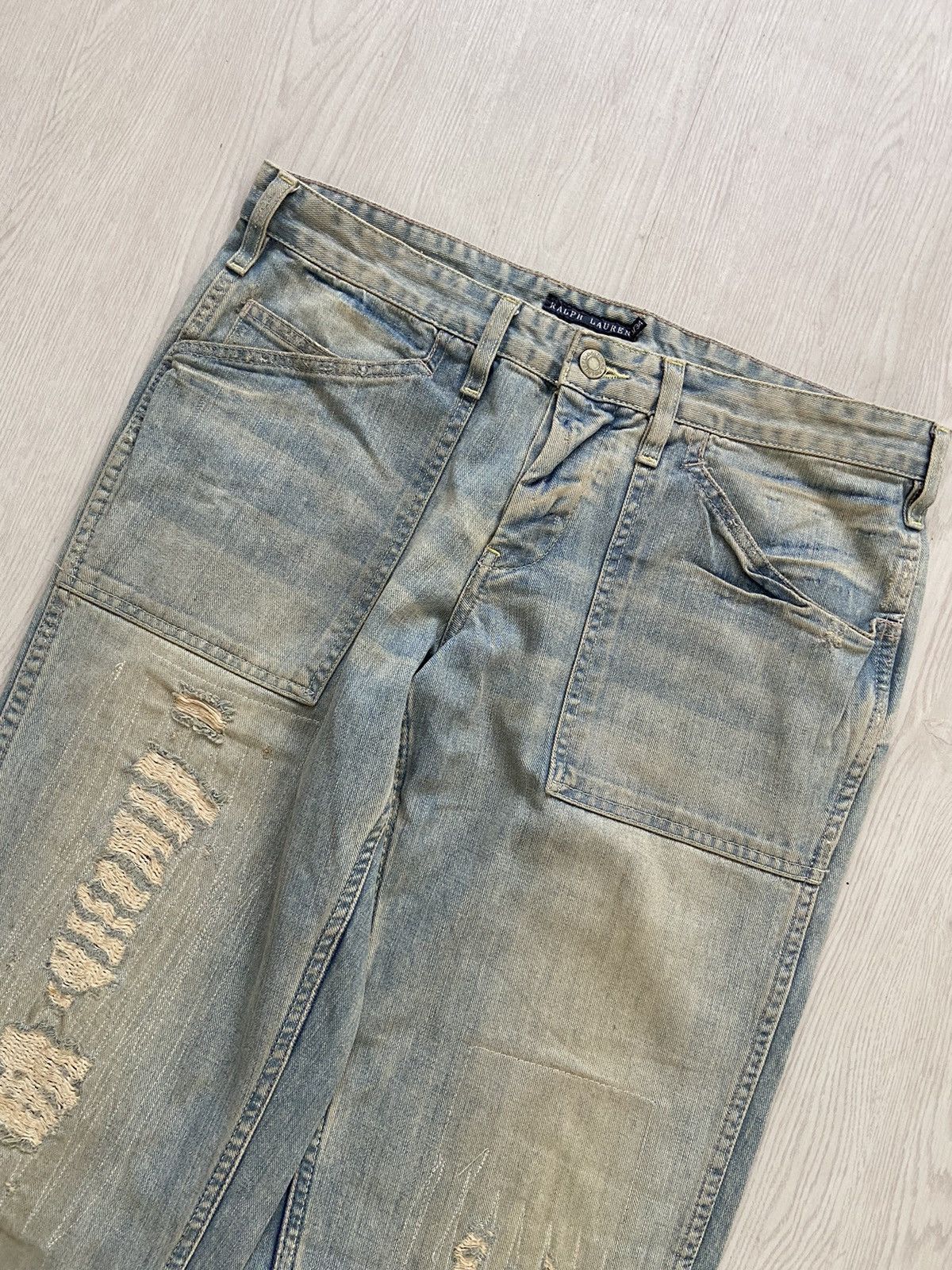 Ralph Lauren Vintage Ralph Lauren Zigzag Buckle Back Baker Denim Size US 34 / EU 50 - 2 Thumbnail