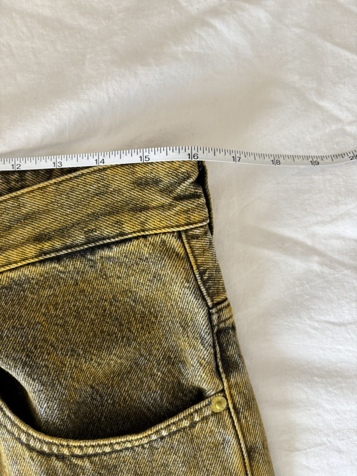 Maison Margiela MM6 Mustard Wide Leg Jeans NWT Size US 32 / EU 48 - 7 Thumbnail