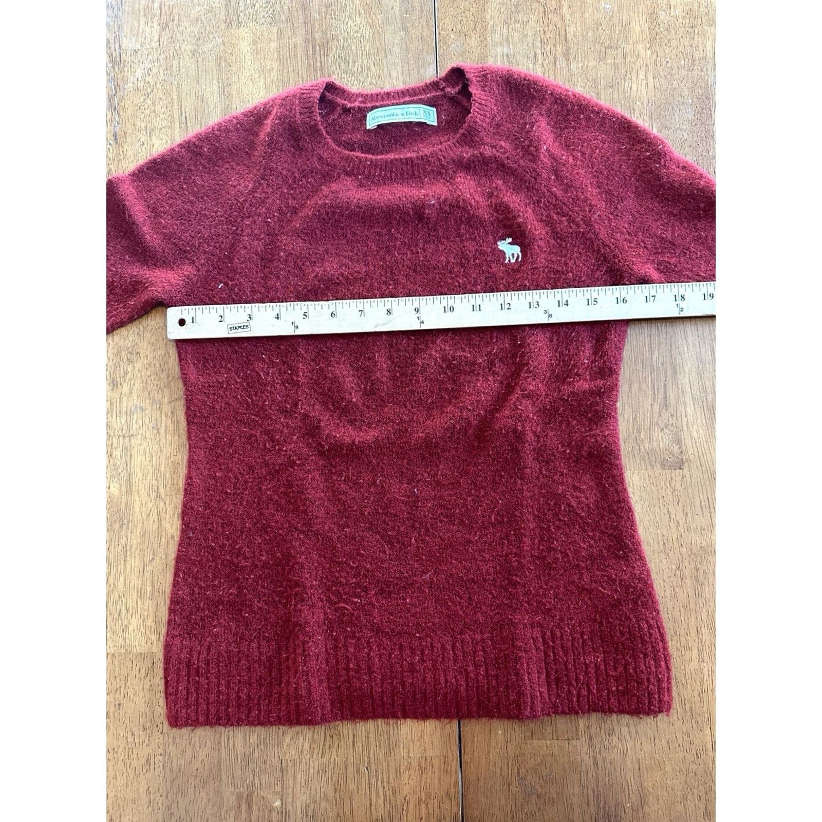 Abercrombie & Fitch Abercrombie & Fitch Sweater Womens XS Red Soft Acrylic Maroon Size XS / US 0-2 / IT 36-38 - 5 Thumbnail