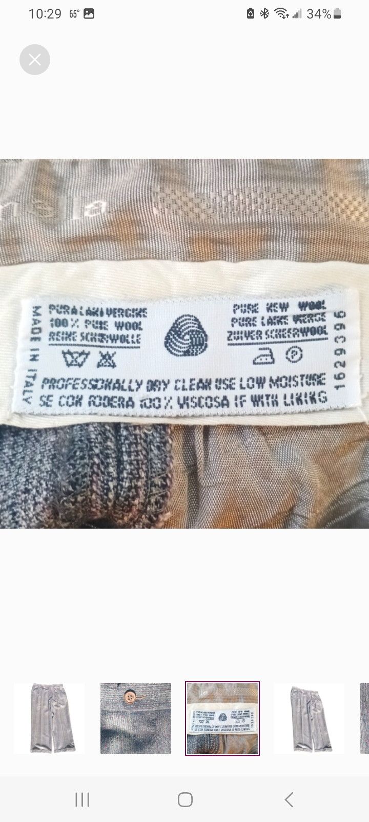 Zanella Zanella Pure Wool Pants, W30" Size US 30 / EU 46 - 3 Thumbnail