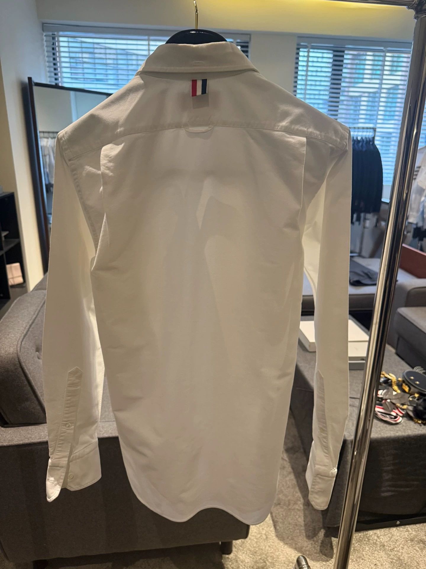 Thom Browne Thom Browne Color Placket White Oxford Shirt Size 2 9/10 Size US M / EU 48-50 / 2 - 2 Thumbnail