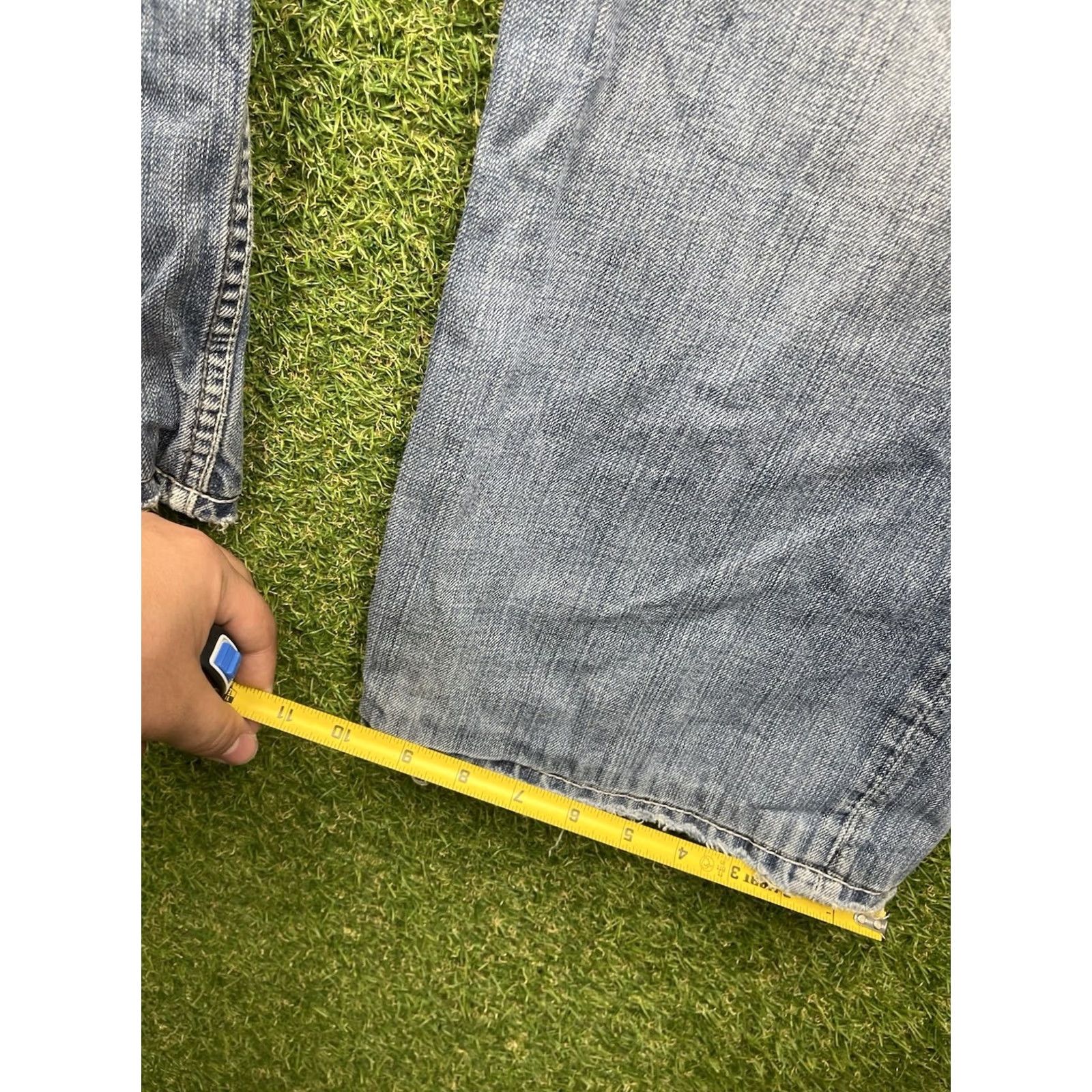 Vintage BKE Jeans Mens 36 Seth Straight Leg Distressed Light Wash 36x28 Blue Buckle 3D Y2K 90s 2000s Jeans Mens Size US 36 / EU 52 - 6 Thumbnail