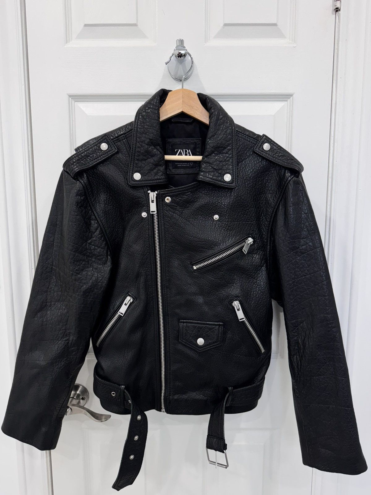 Zara New Real buffalo leather jacket from ZARA. Size XL. | Grailed