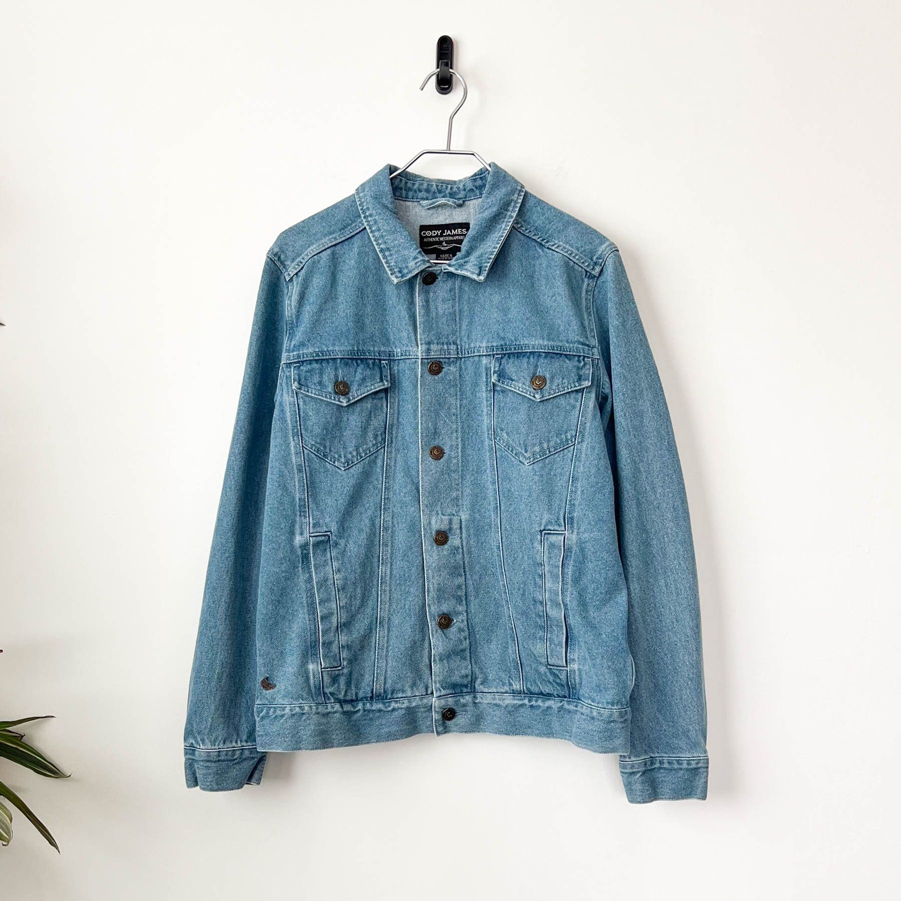 Vintage Awesome Cody James Western Denim Trucker Jacket Size US S / EU 44-46 / 1 - 1 Thumbnail