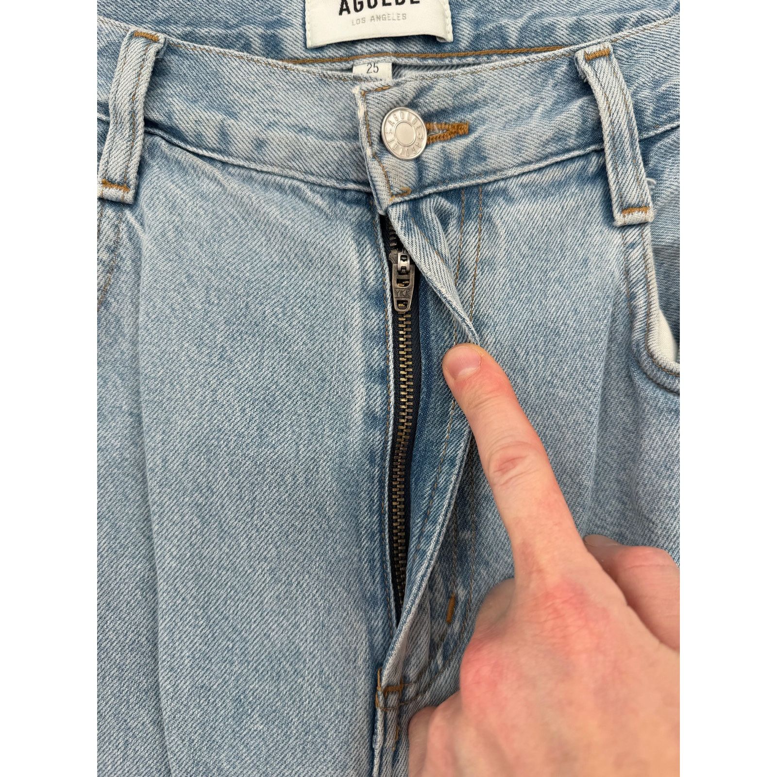 Agolde NEW AGOLDE Realm Light Blue Minka Cargo Jeans Size Womens 25 Size 25" / US 0 / IT 36 - 5 Thumbnail