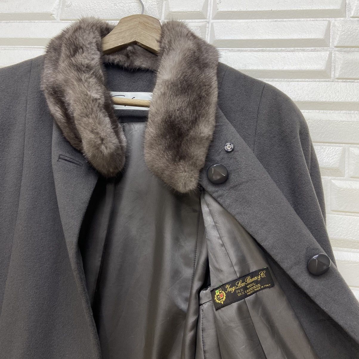 Other Altima Loro Piana Wool Cashmere + Mink Fur Long Coat Size M / US 6-8 / IT 42-44 - 11 Thumbnail