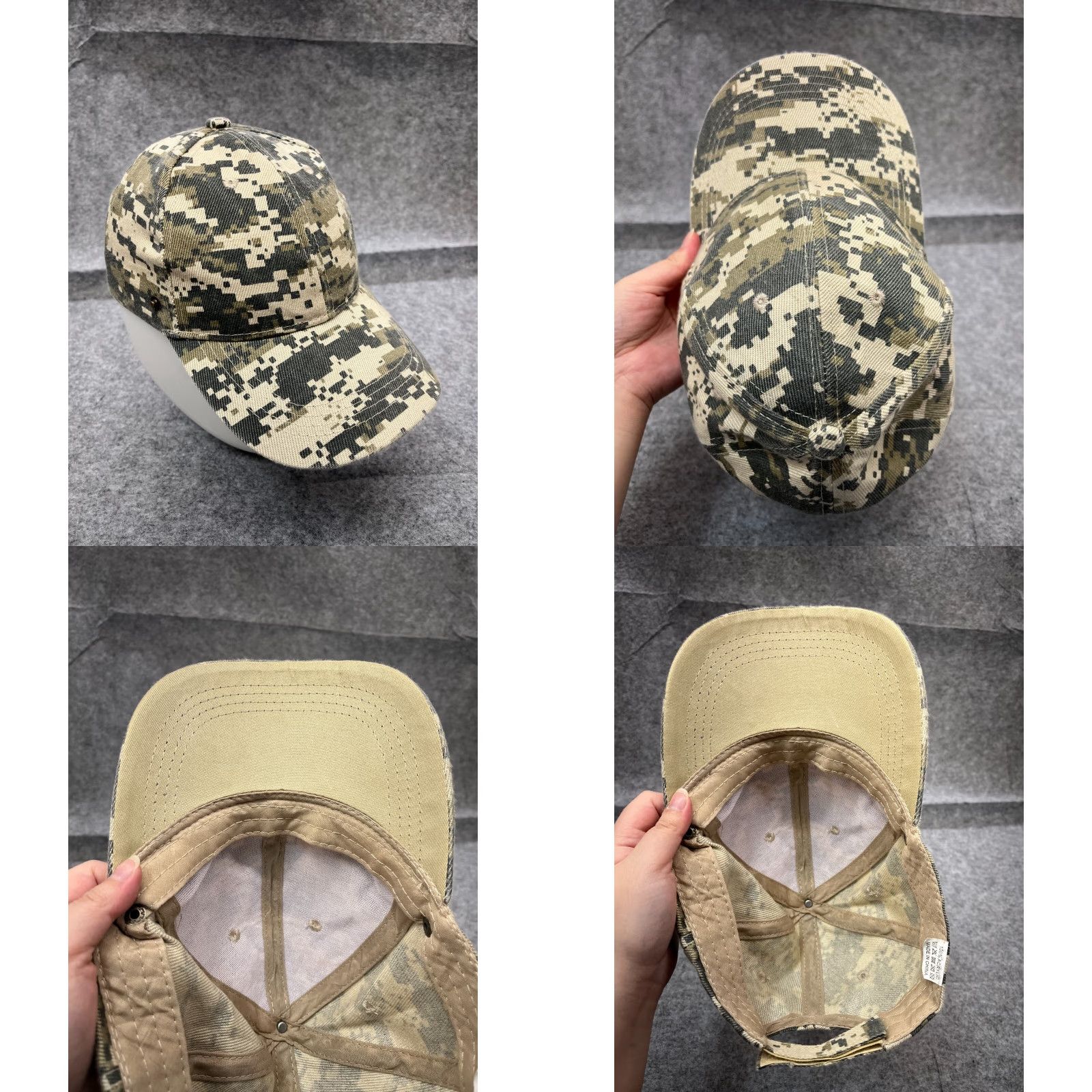 Vintage Camouflage Baseball Cap Adjustable Adult One Size Green Acrylic Outdoor Sports Mens Size ONE SIZE - 8 Thumbnail