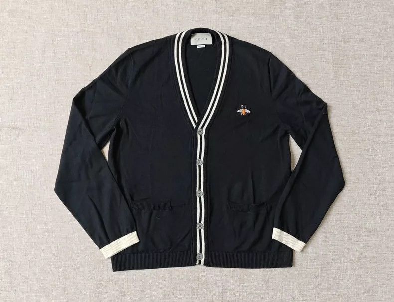 Gucci Gucci Men's bee cardigan sweater 2502-Nextarrow Size US XL / EU 56 / 4 - 1 Thumbnail