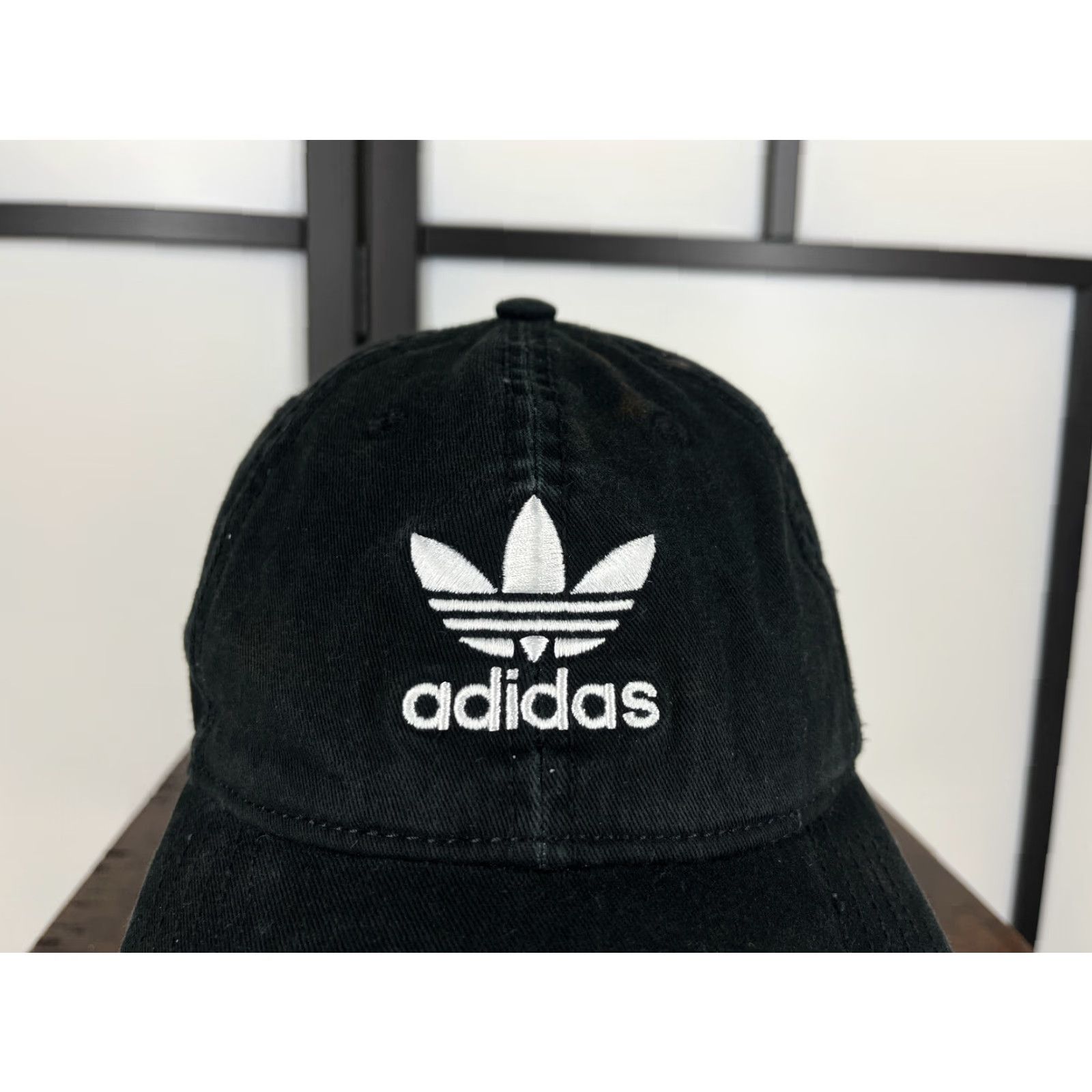 Adidas Adidas Hat Cap Baseball Adjustable One Size Black 100% Cotton Golf Golfer Mens Cap Size ONE SIZE - 2 Thumbnail